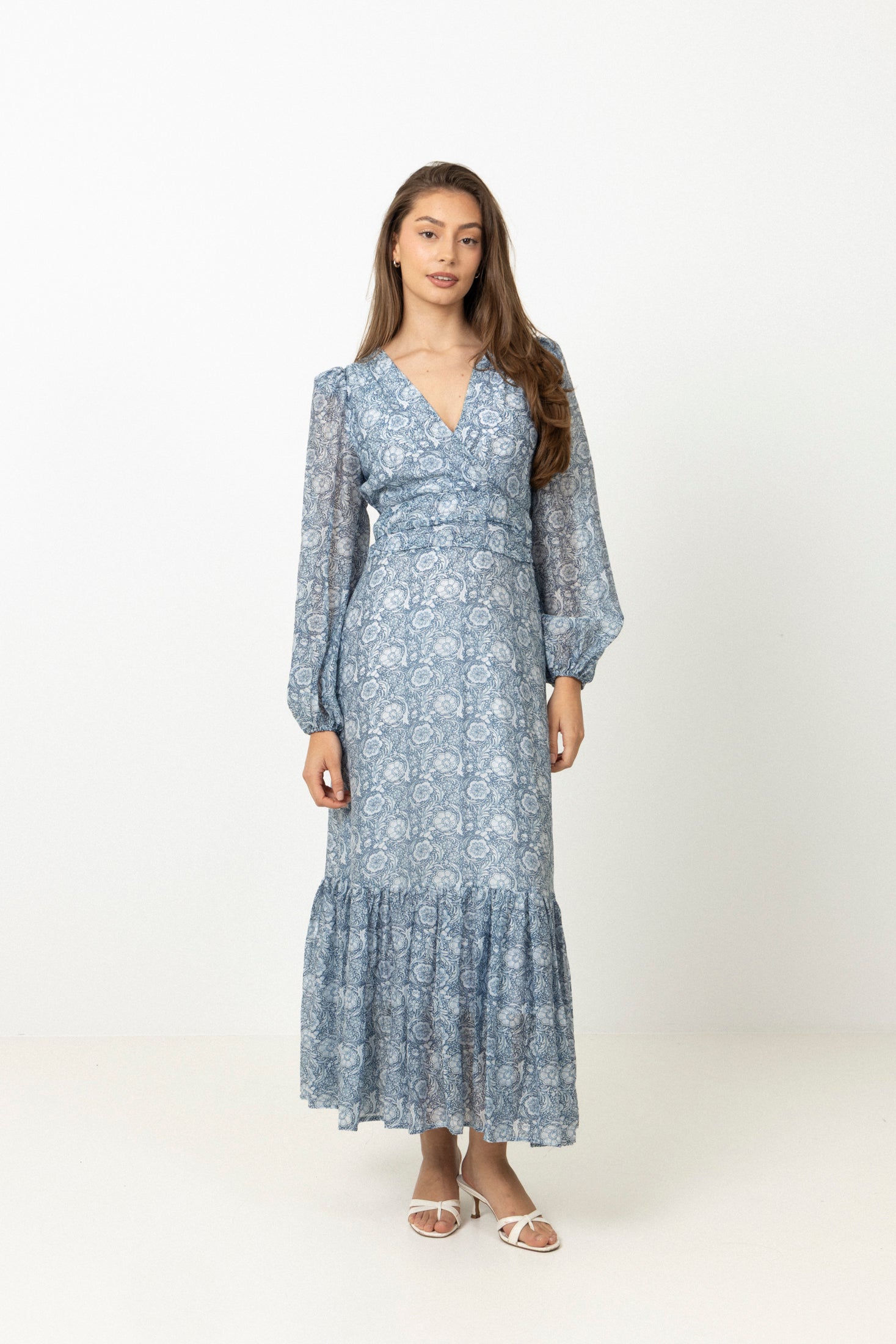 Lana Print Maxi Dress - Blue