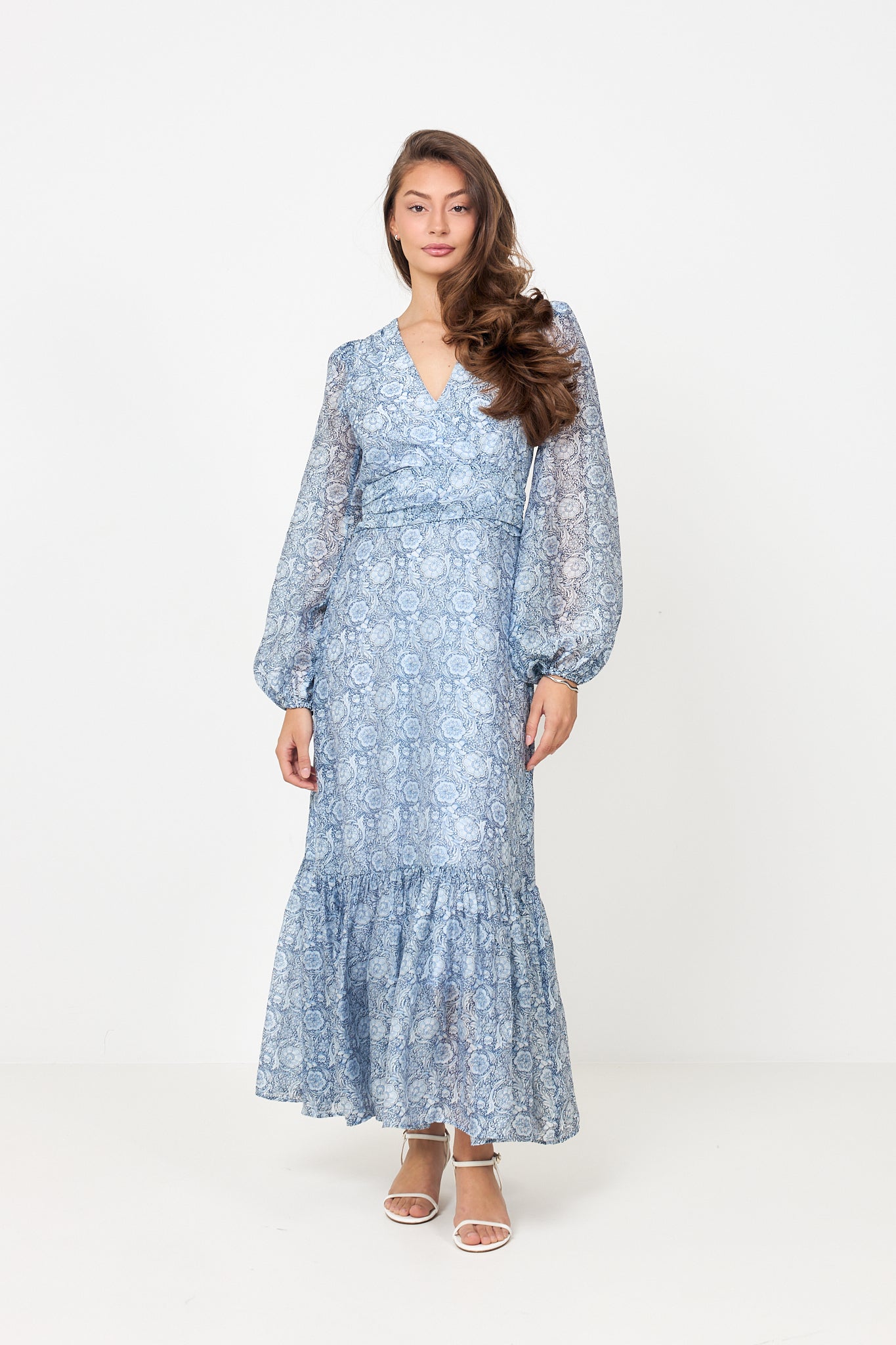 Lana Print Maxi Dress - Blue