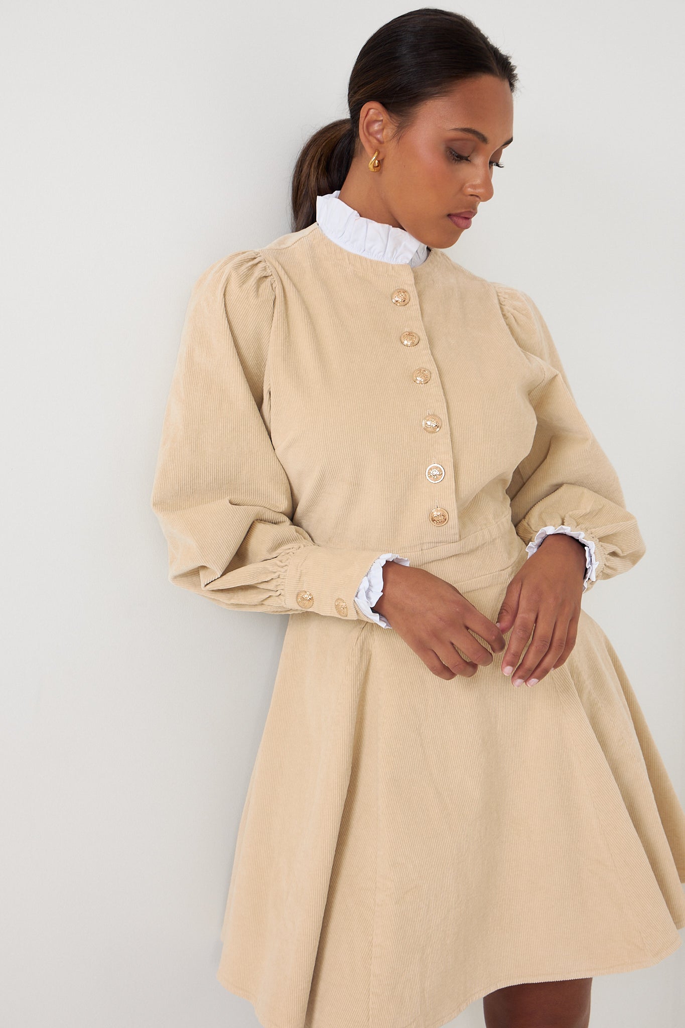 Livunn Cord Dress - Creme