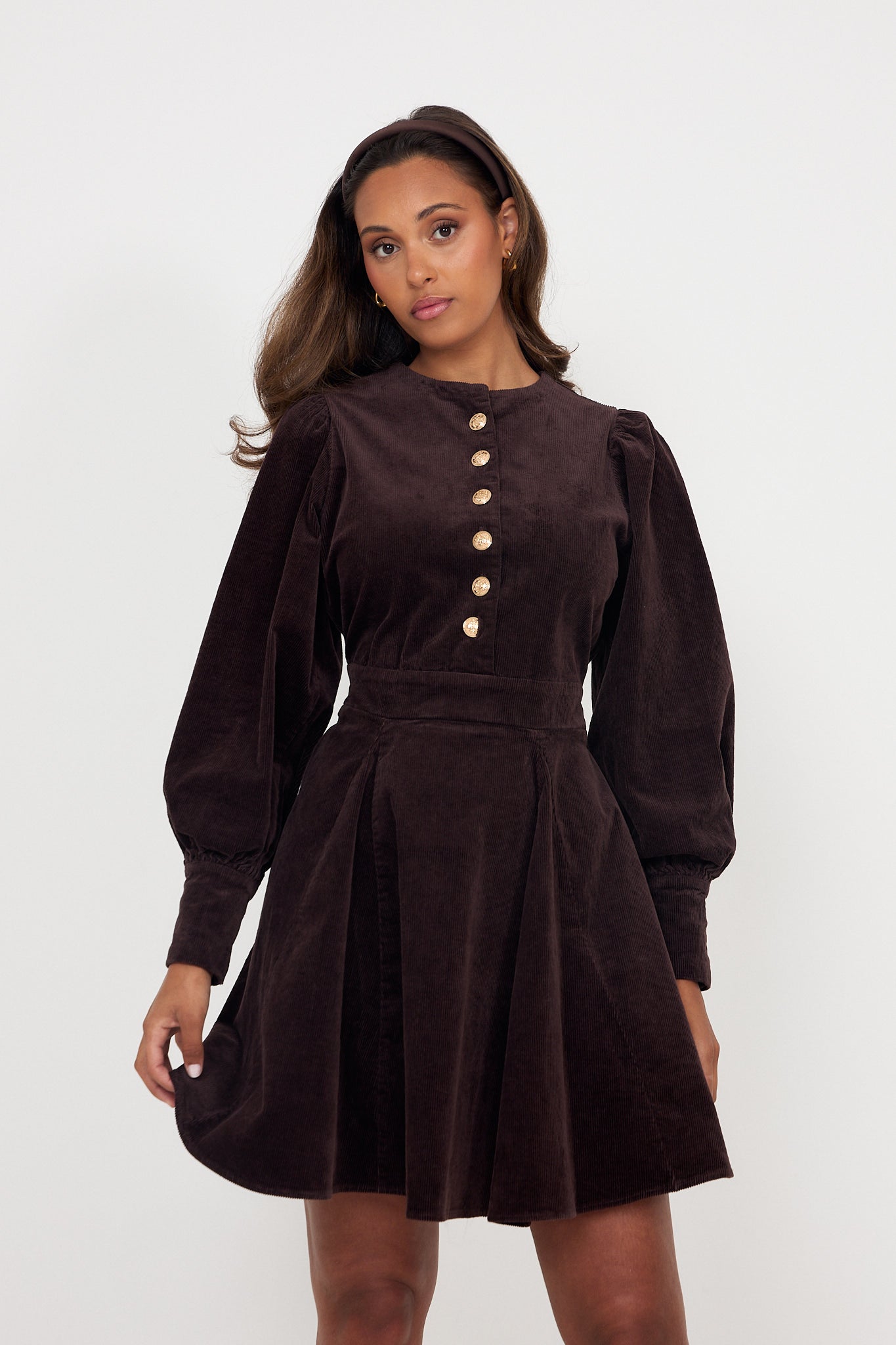 Livunn Cord Dress - Brown