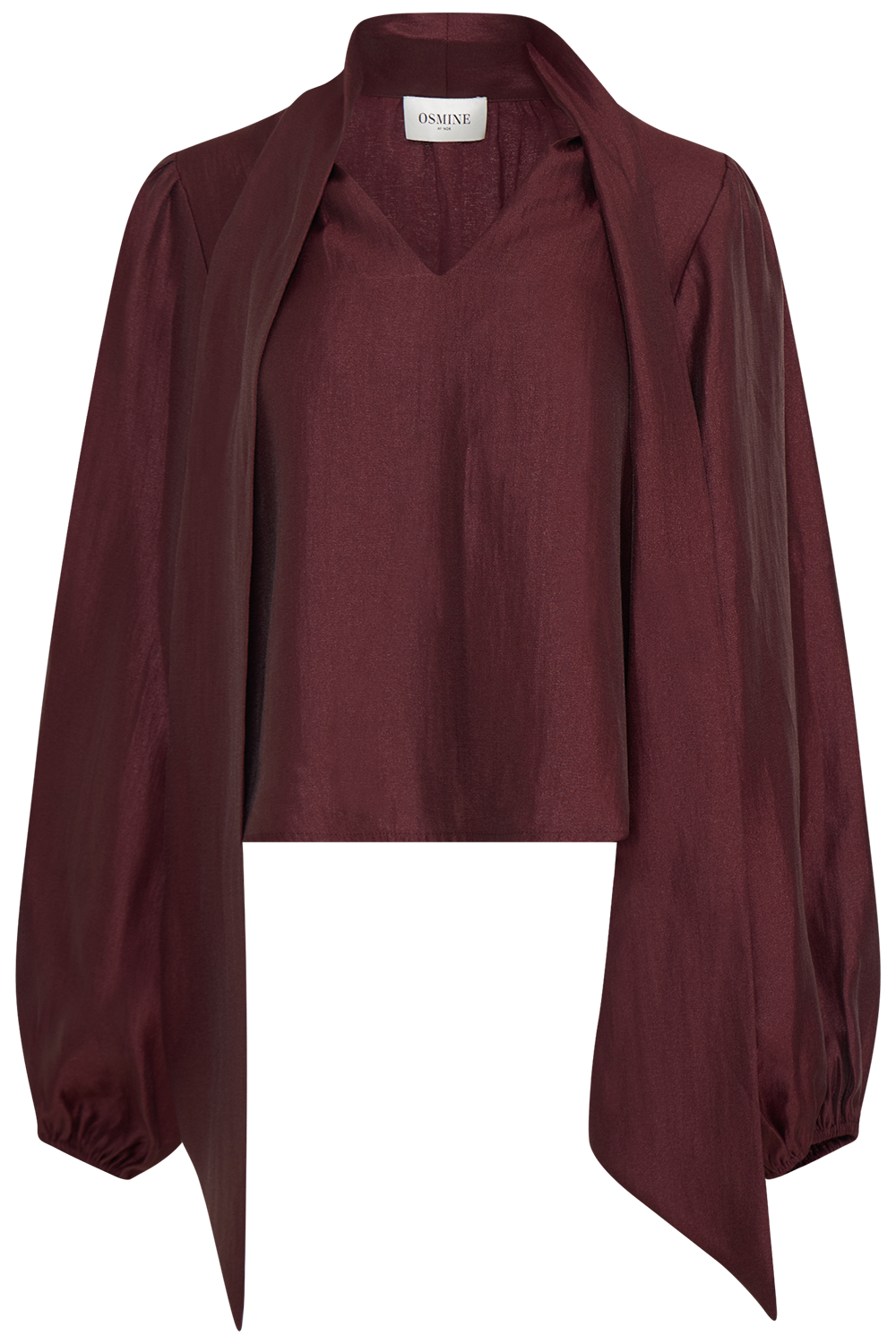 Jofrid Bow Blouse - Burgundy