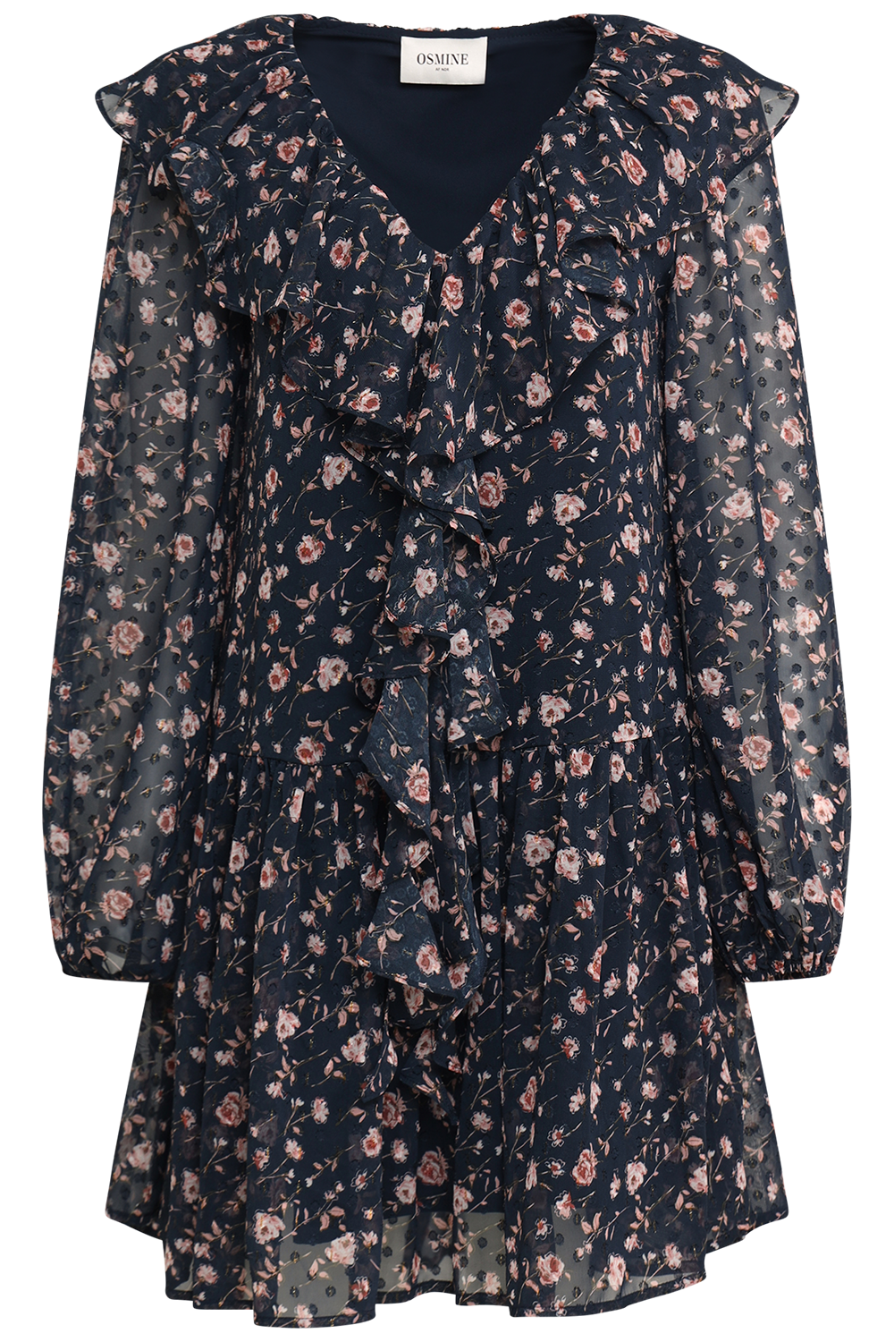Hellvi Floral Mini Dress - Navy Flower