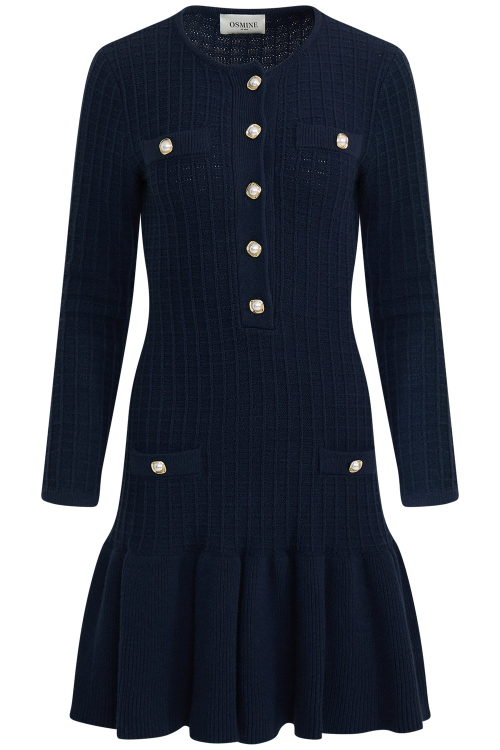 Gerda Crochet Mini Dress - Navy