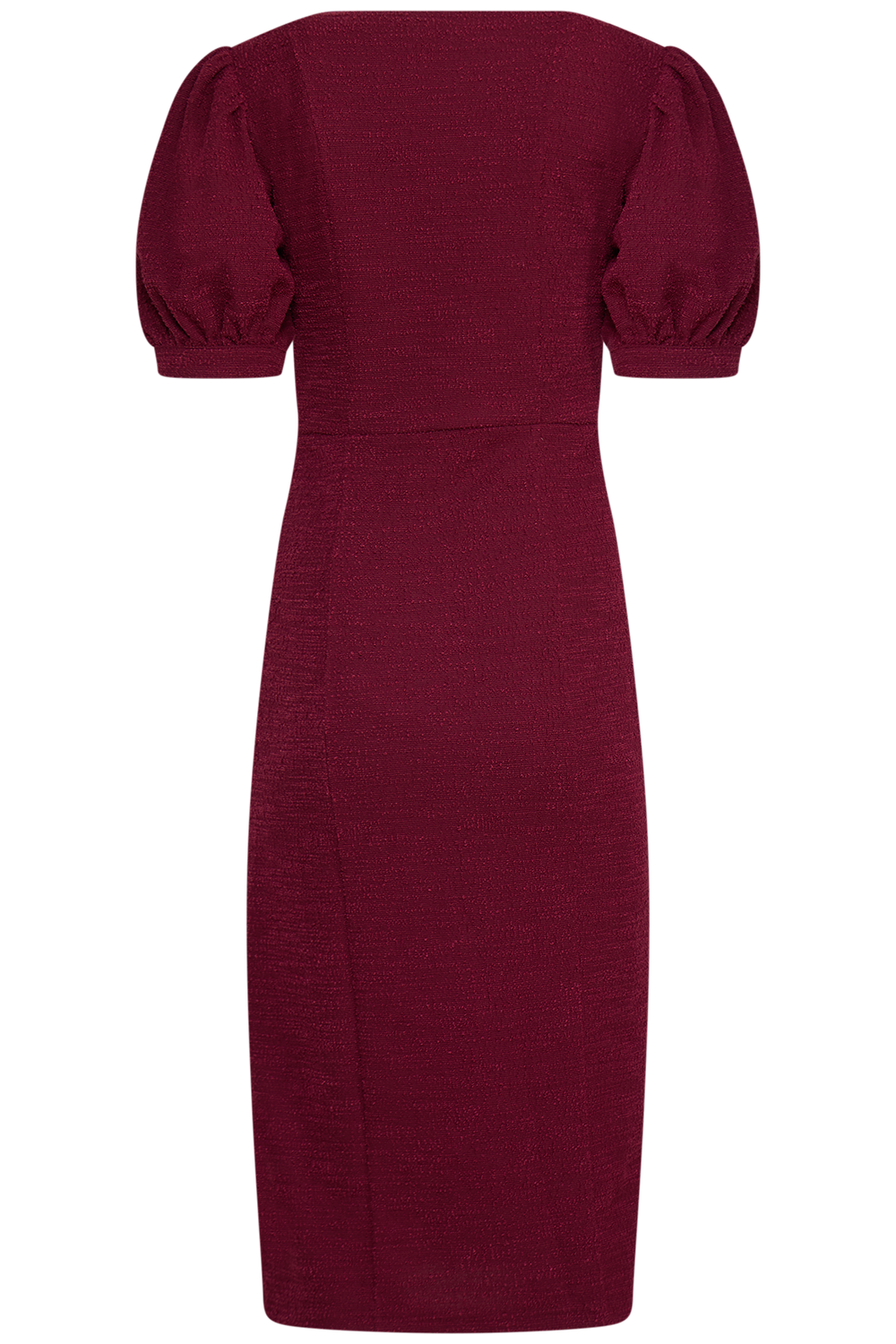 Irma Boucle Midi Dress - Bordeaux