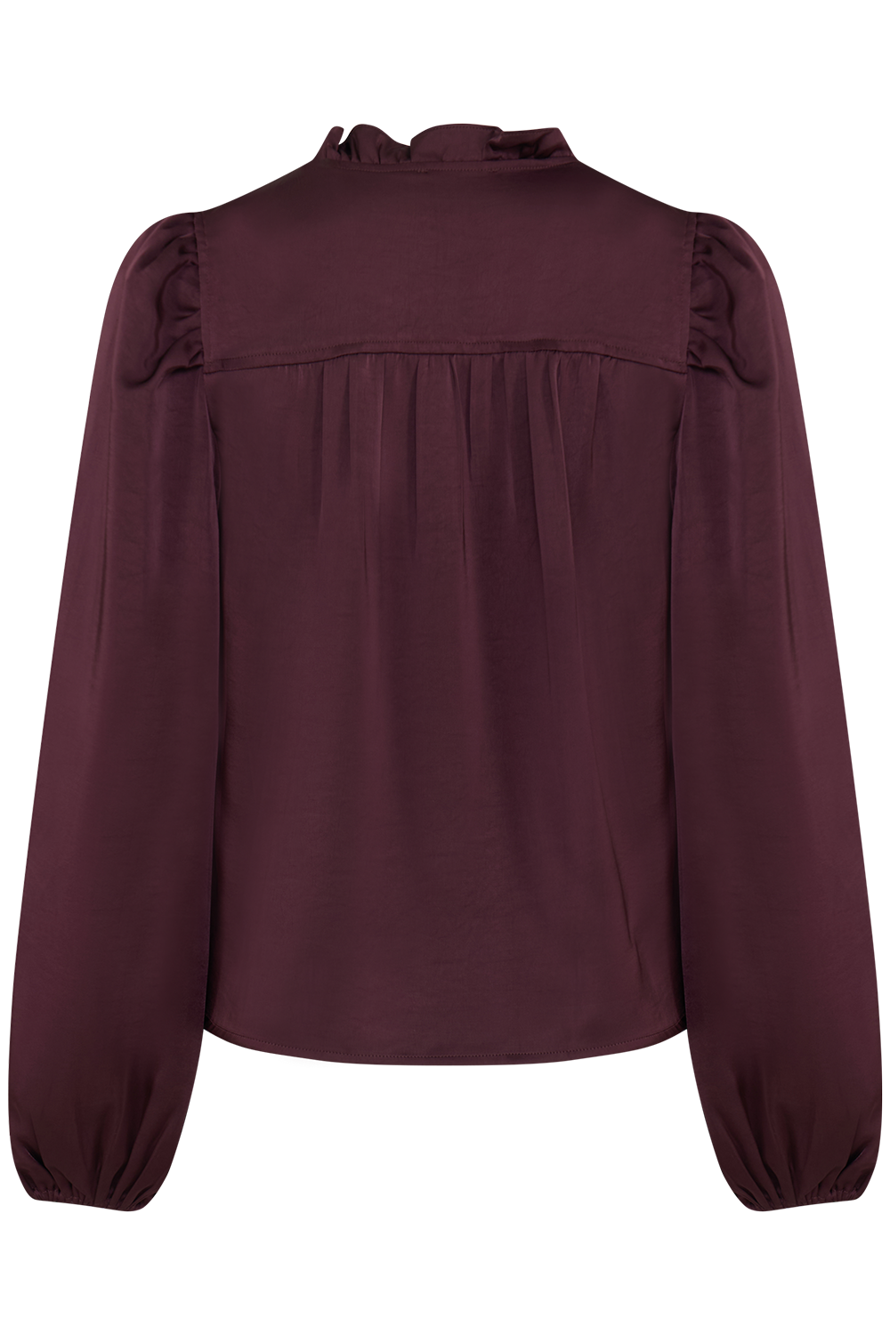 Hilde Satin Blouse - Wine