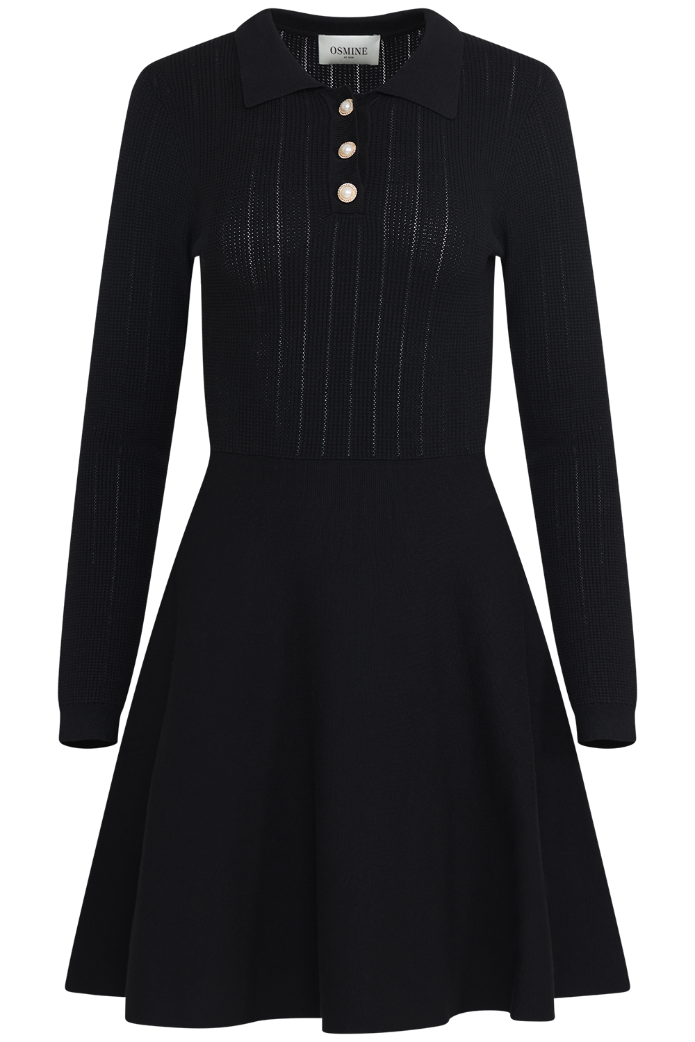 Aslaug Knit Mini Dress - Black
