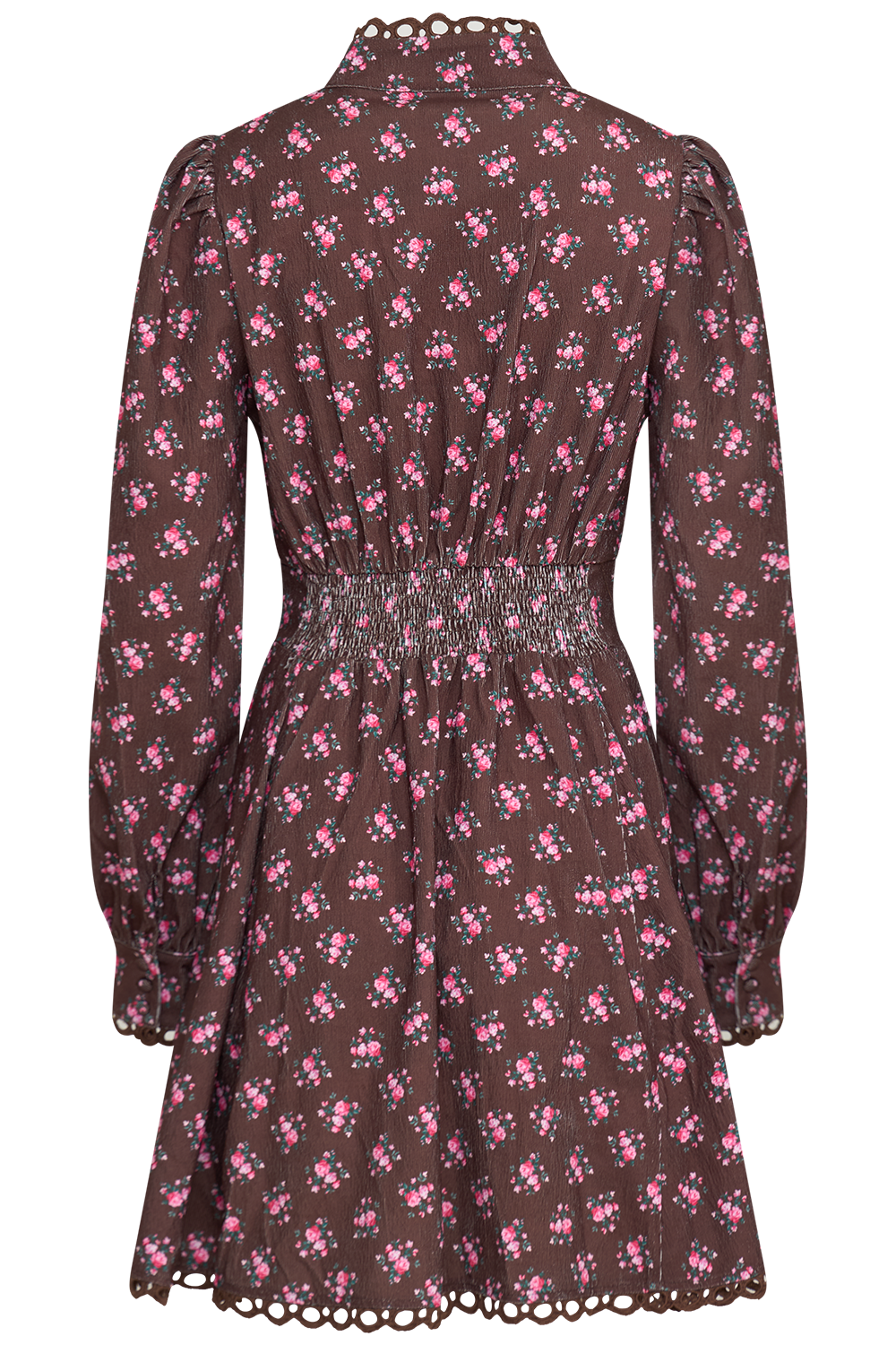 Disa Cord Mini Dress - Brown Floral