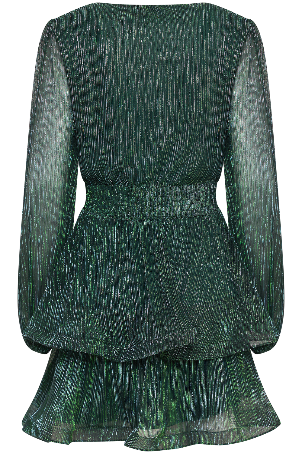 Jade Wave Plisse Dress - Green