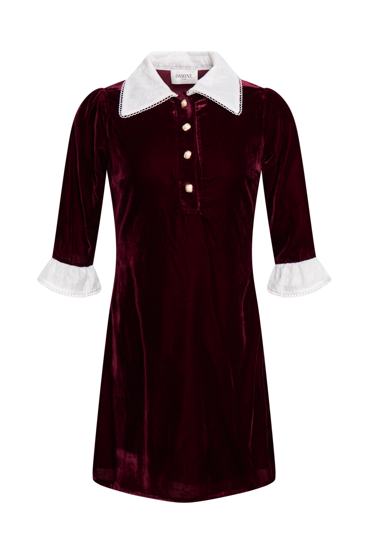 Tora Velvet Mini Dress - Bordeaux