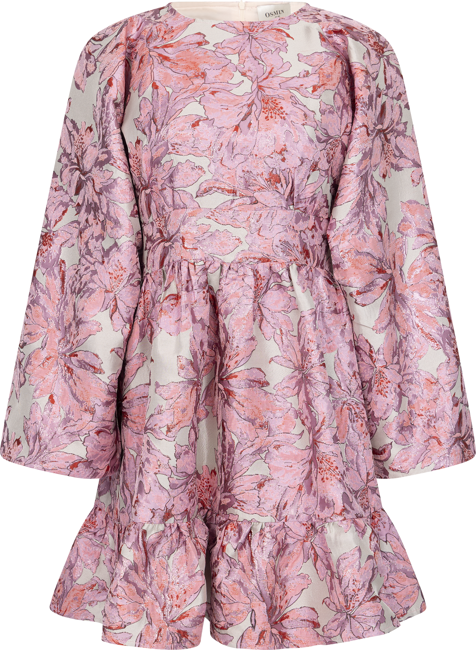 Svanhild Brocade Flower Dress - Pink