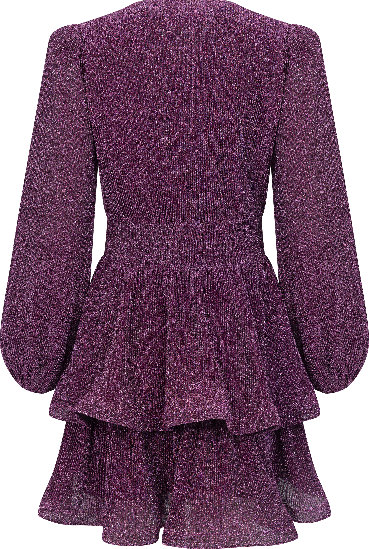 Jade Wave Sparkle Dress - Dark Pink