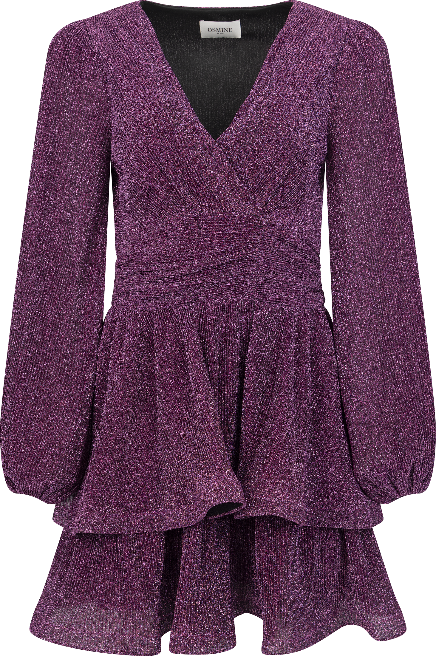 Jade Wave Sparkle Dress - Dark Pink