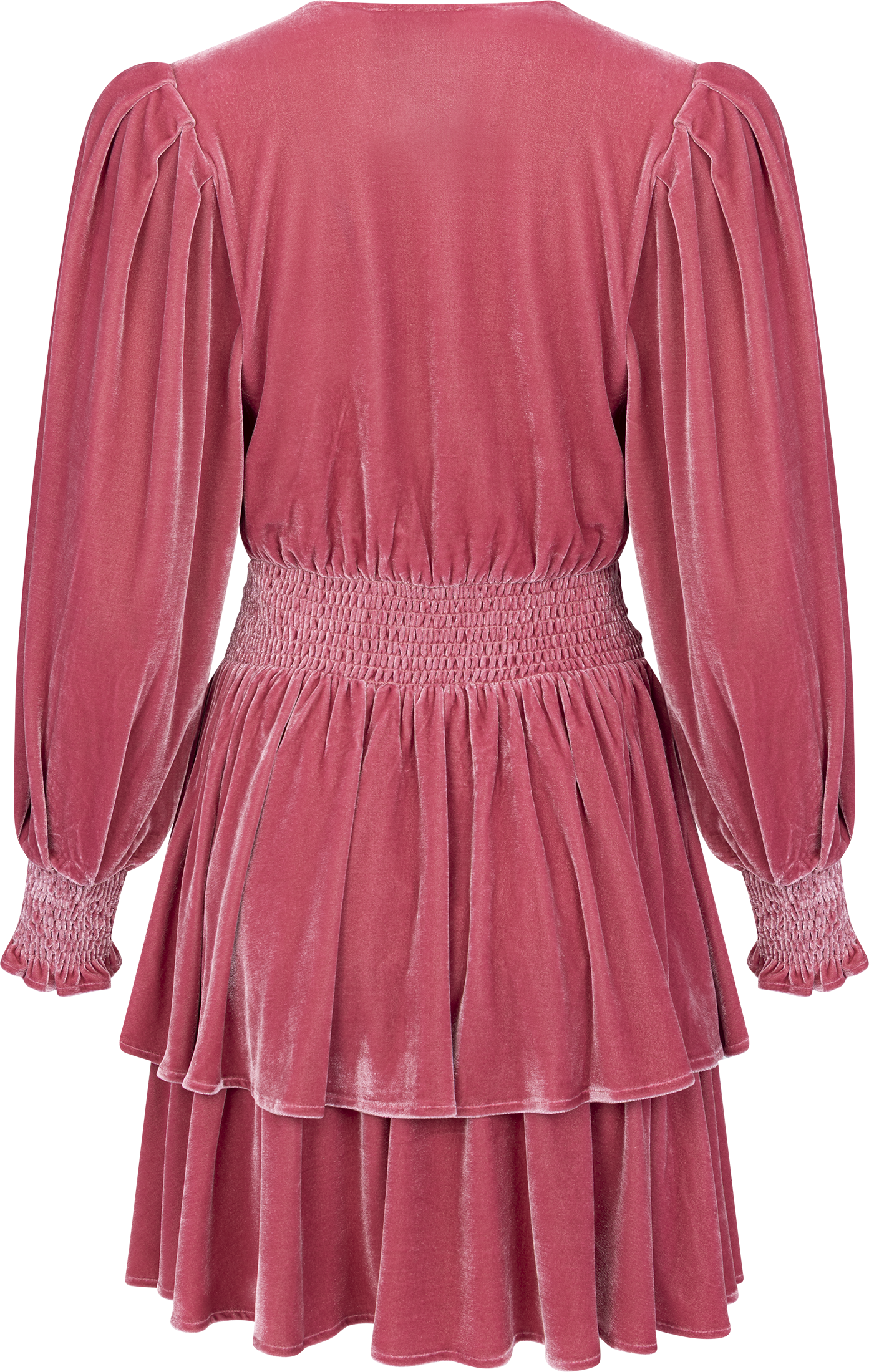 Jade Velvet Solid Dress - Dusty Pink