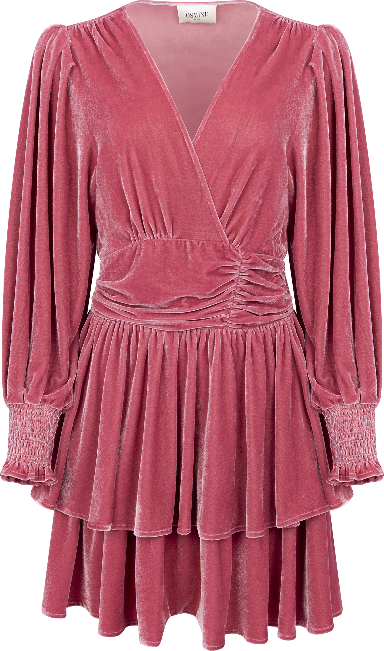Jade Velvet Solid Dress - Dusty Pink