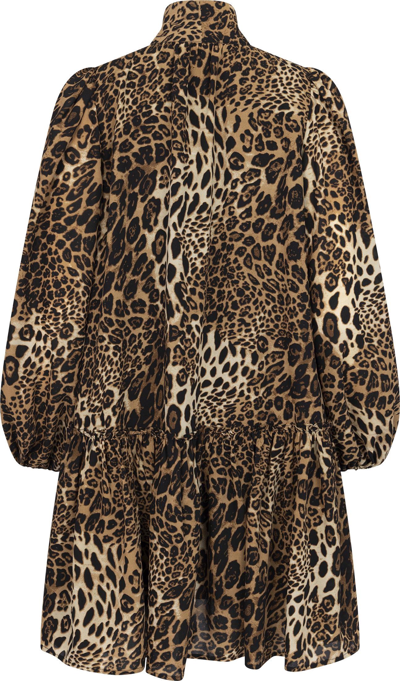 Jofrid Bow Mini Dress - Leopard