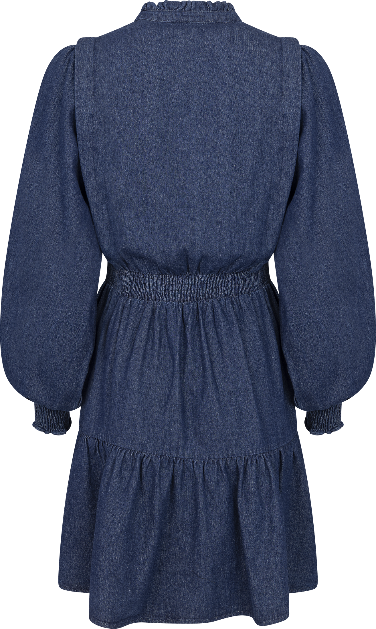 Evina Denim Solid Dress - Blue