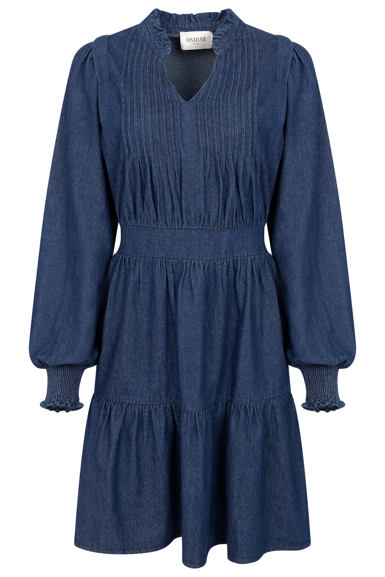Evina Denim Solid Dress - Blue