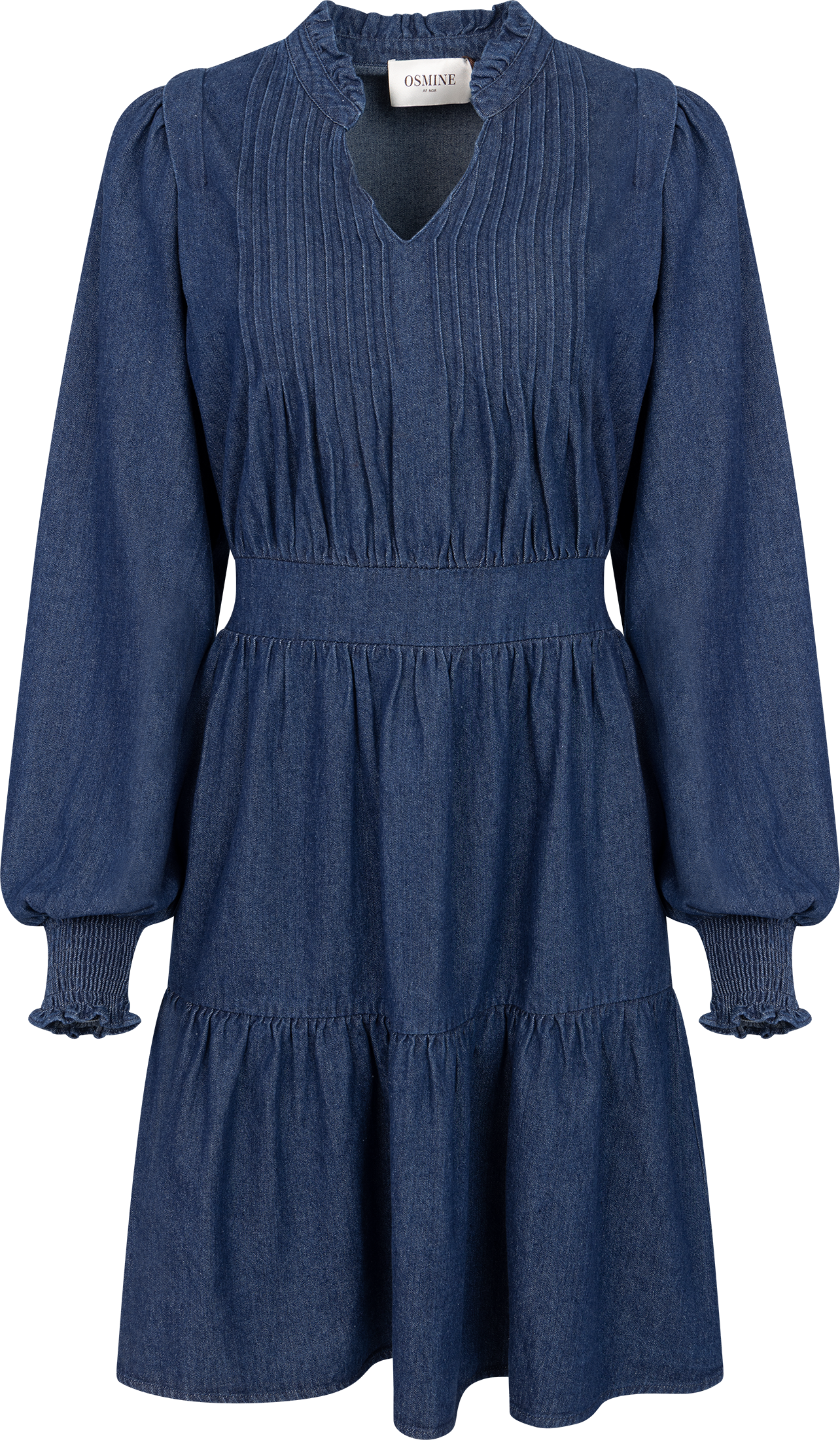 Evina Denim Solid Dress - Blue