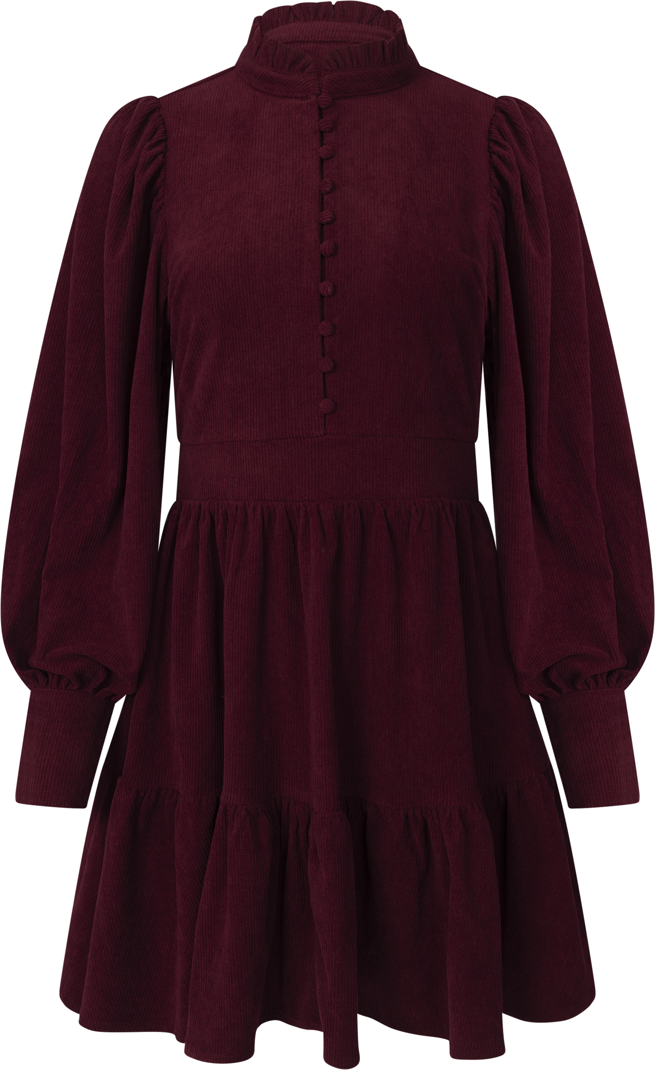 Liv Cord Solid Dress - Wine