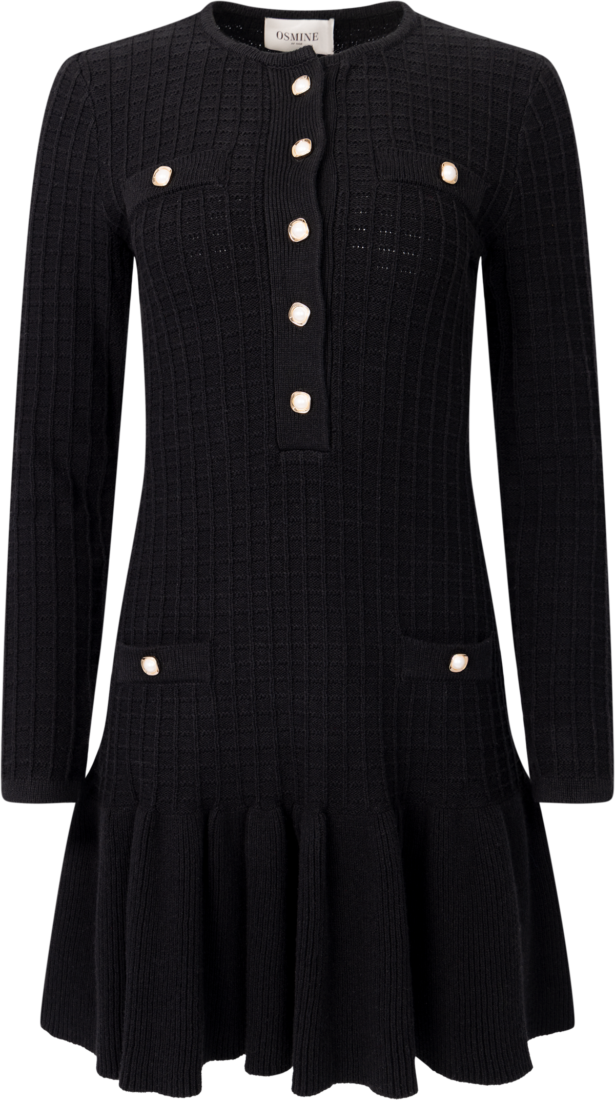 Gerda Crochet Mini Dress - Black