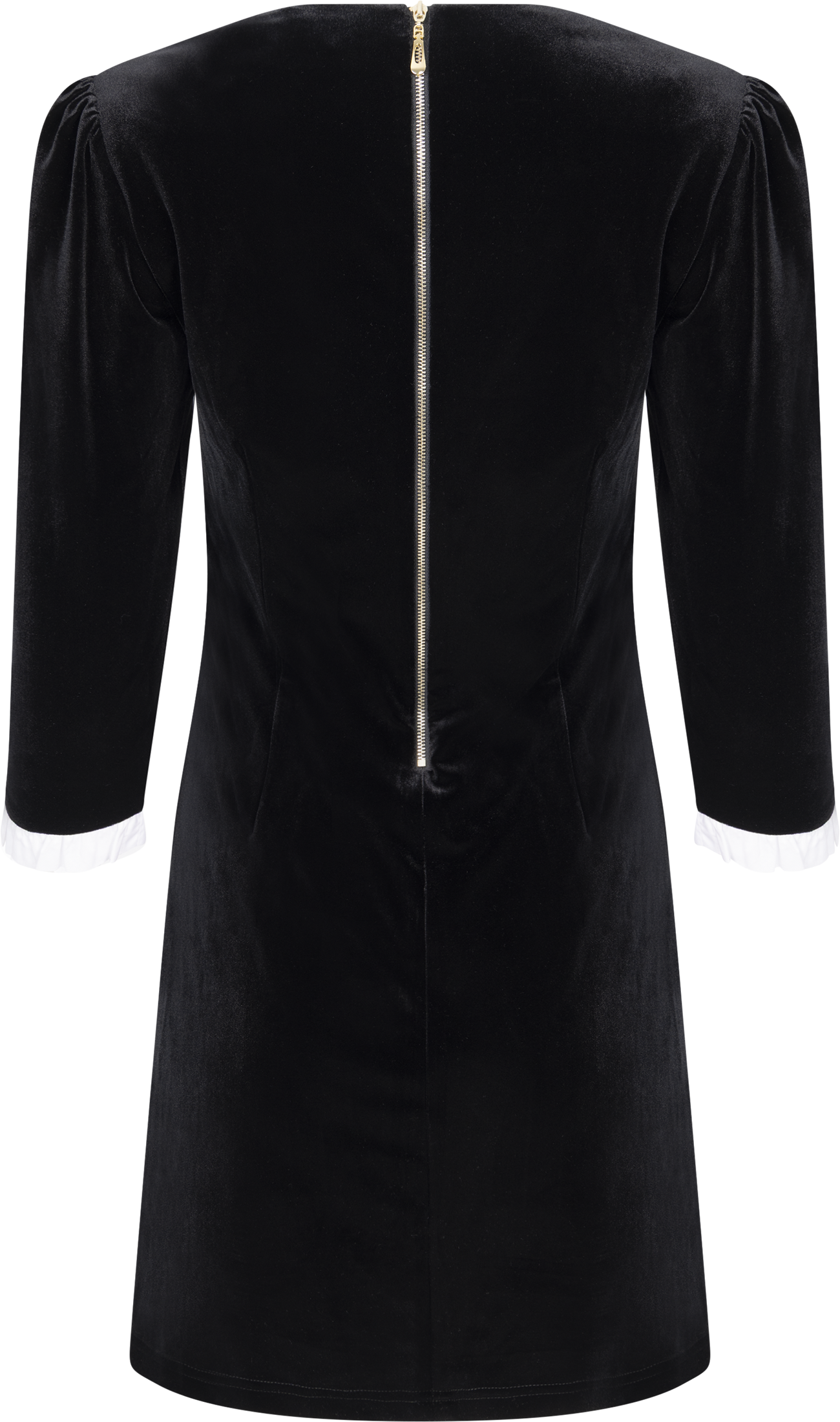 Jean Velvet Mini Dress - Black