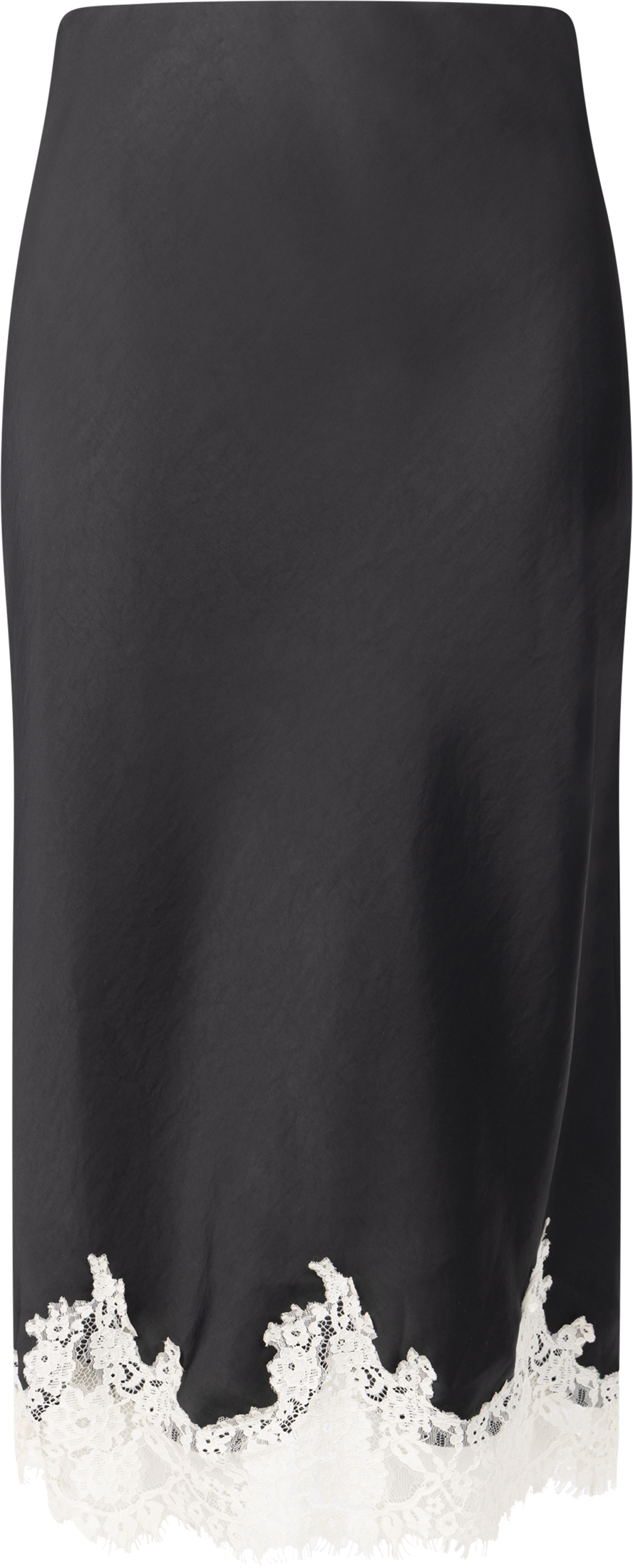 Stinalill Satin Lace Skirt - Black