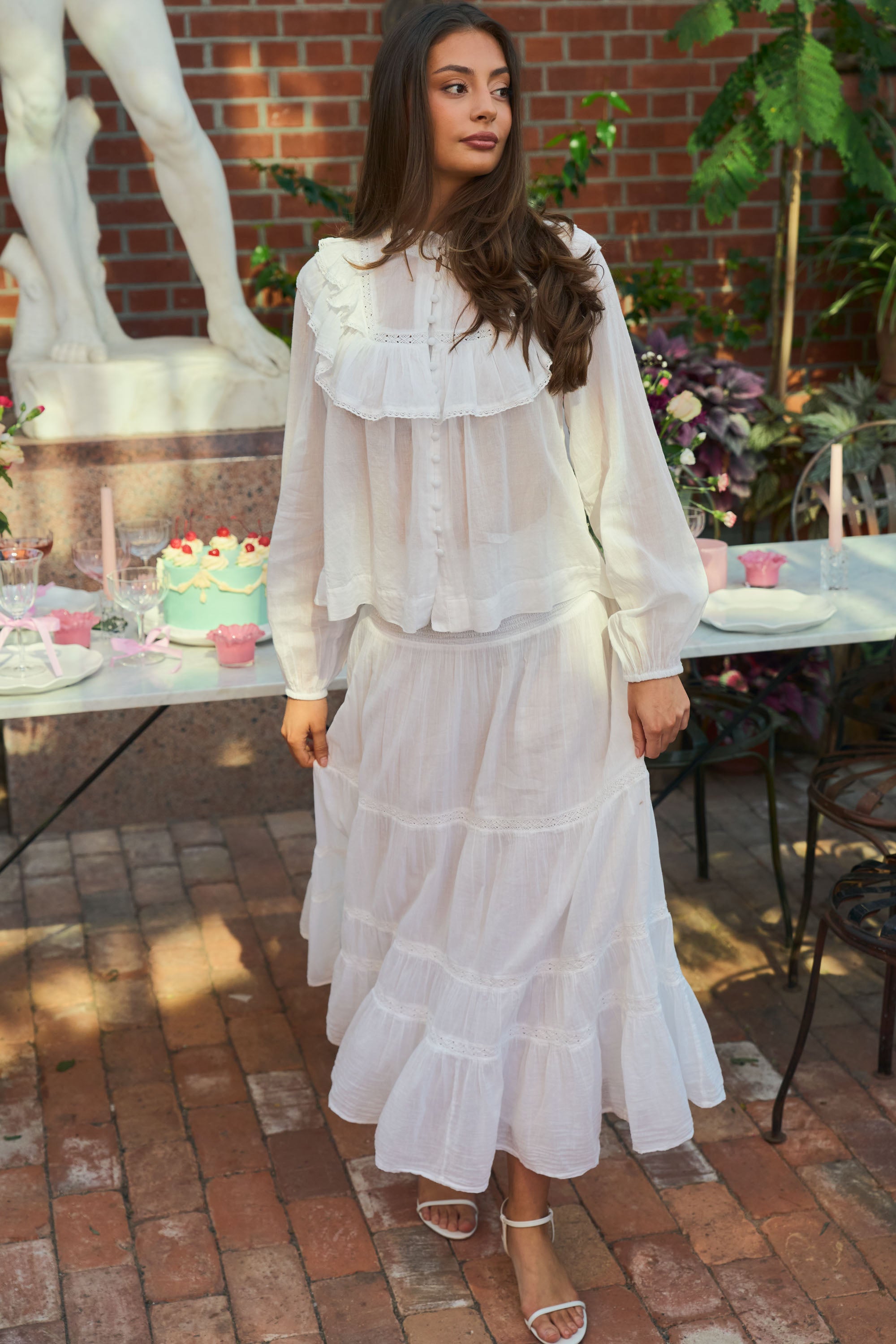 Viva Voile Blouse - White