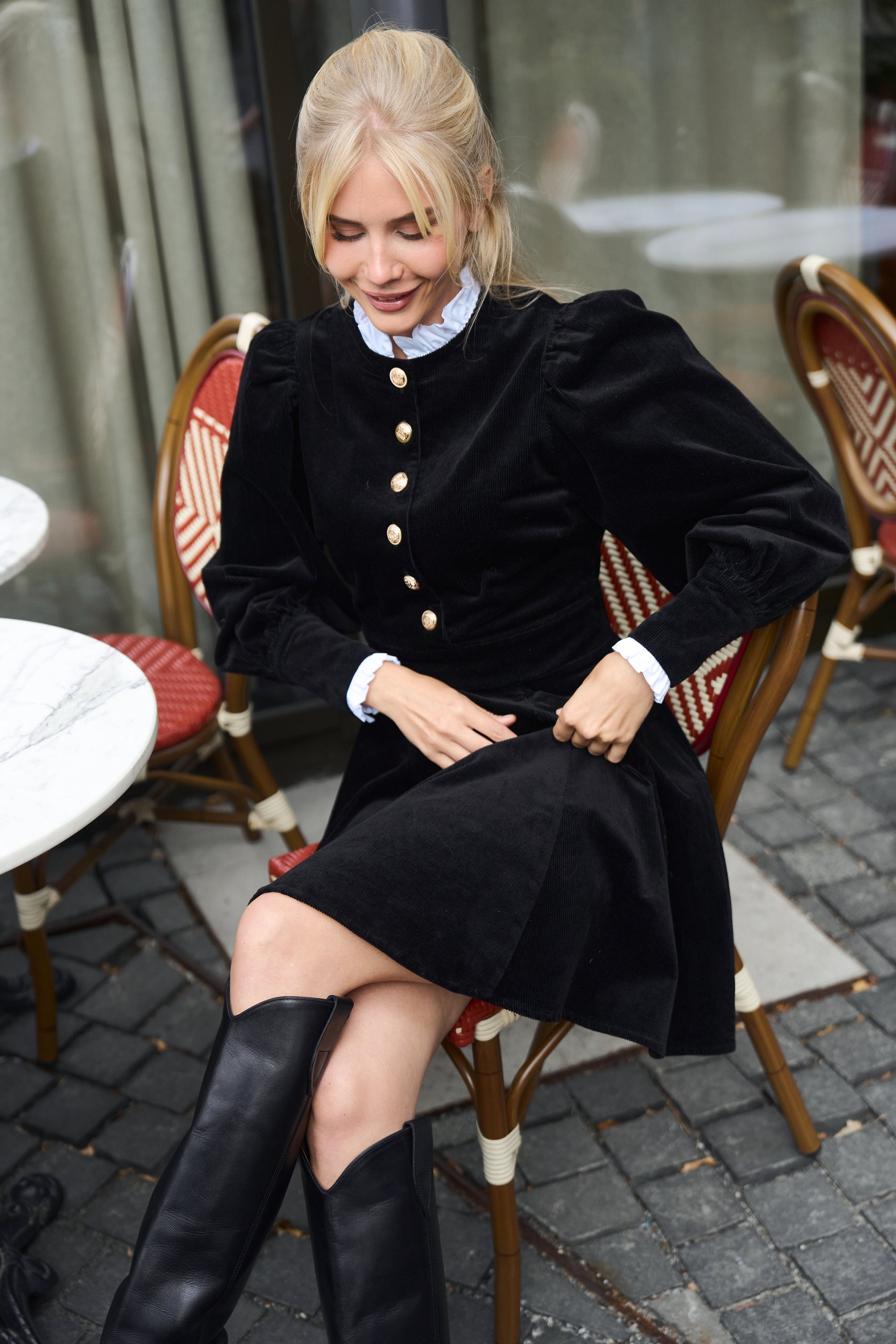 Livunn Cord Dress - Black
