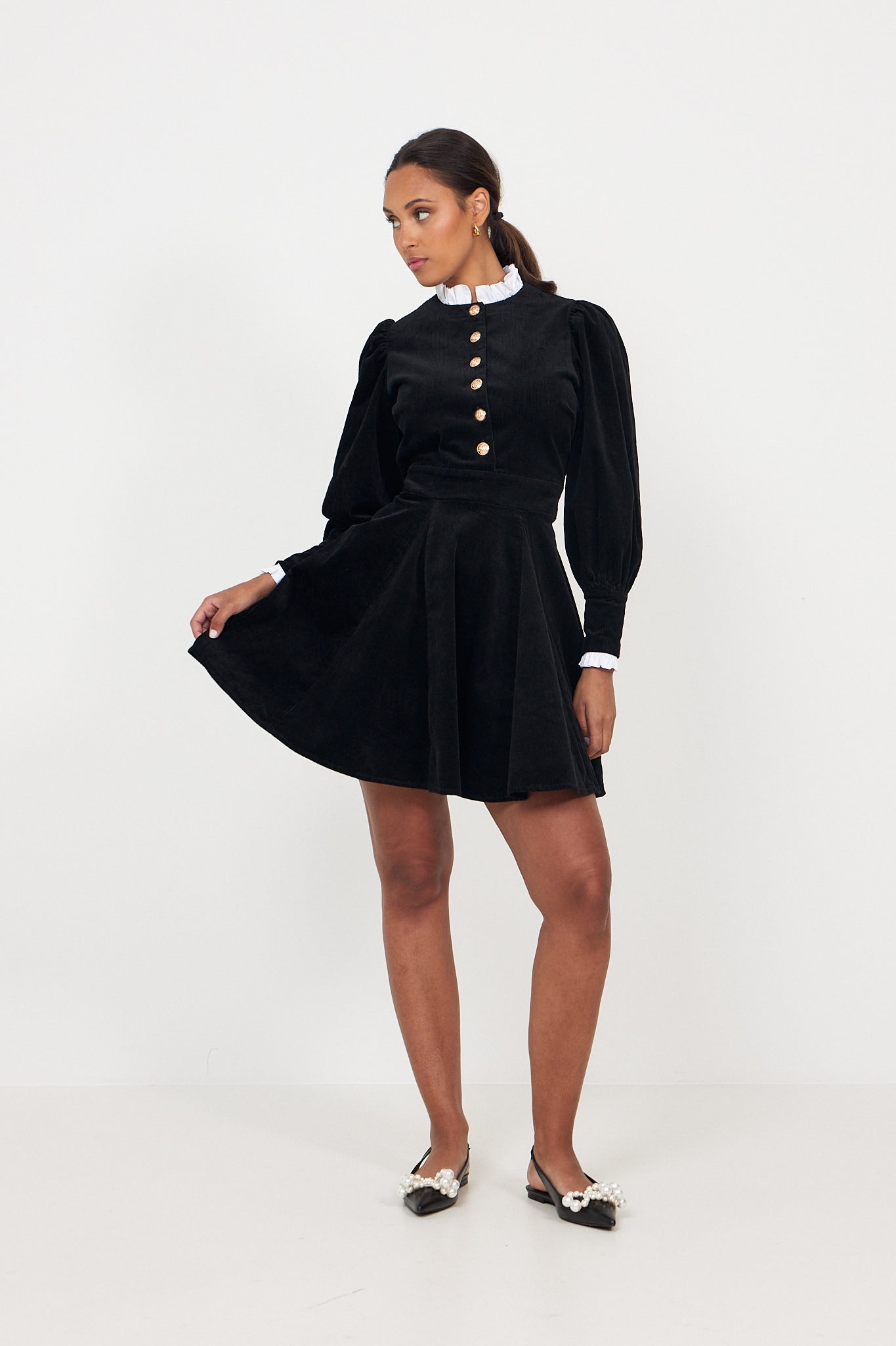 Livunn Cord Dress - Black