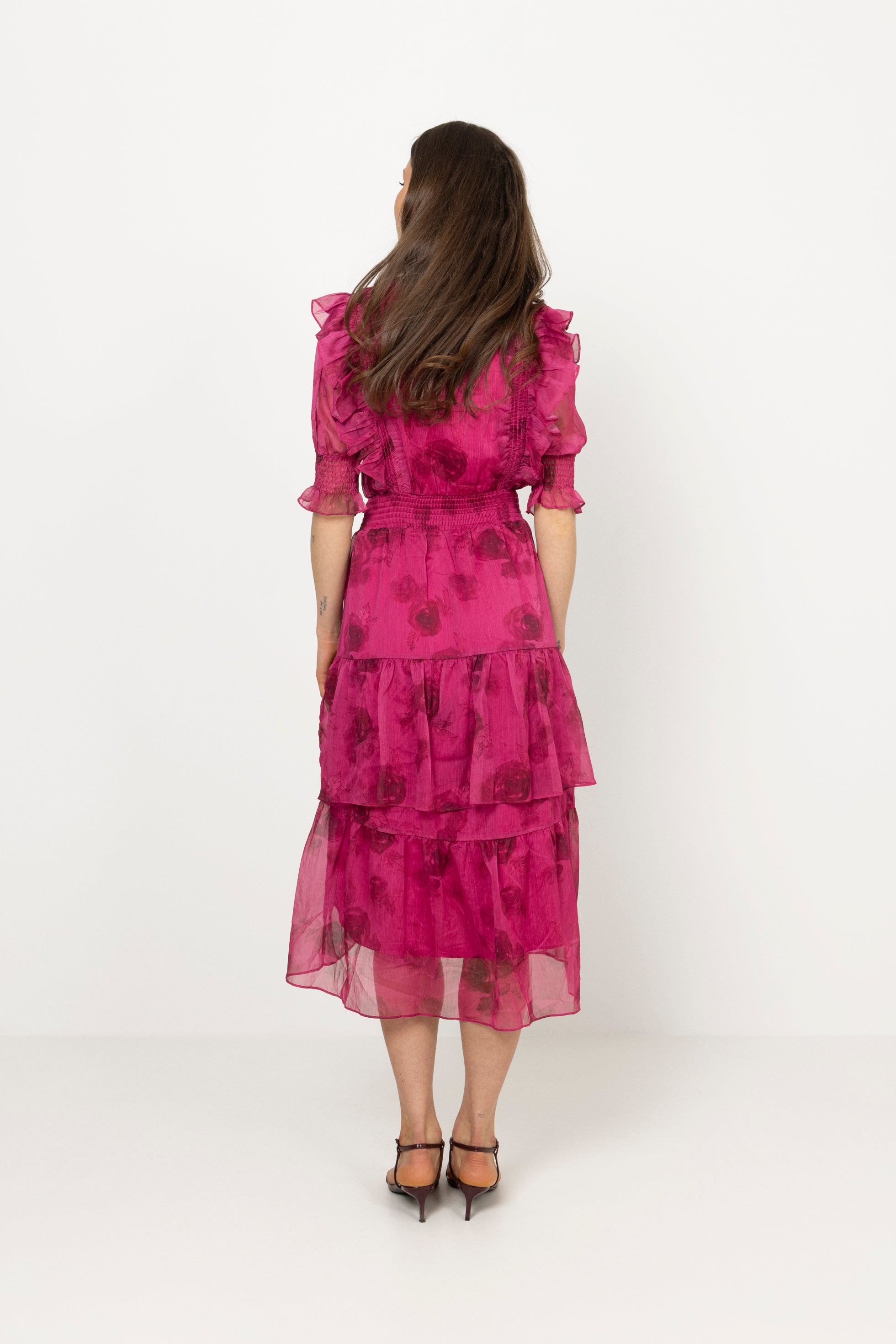 Astrid Chiffon Dress - Pink