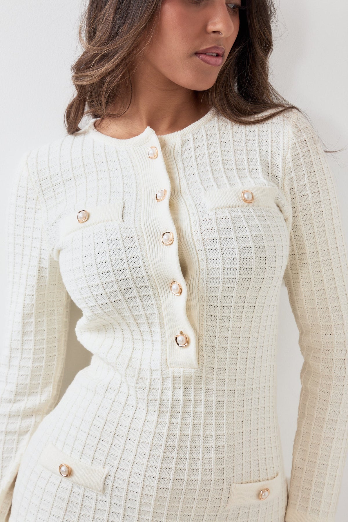 Gerda Crochet Mini Dress - Cream