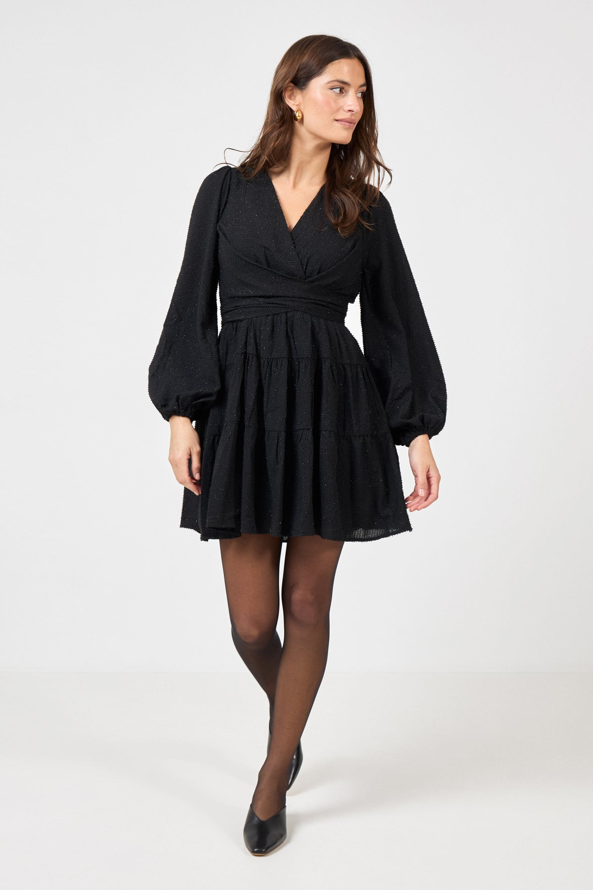 Hedvig Mini Dress - Black Silver
