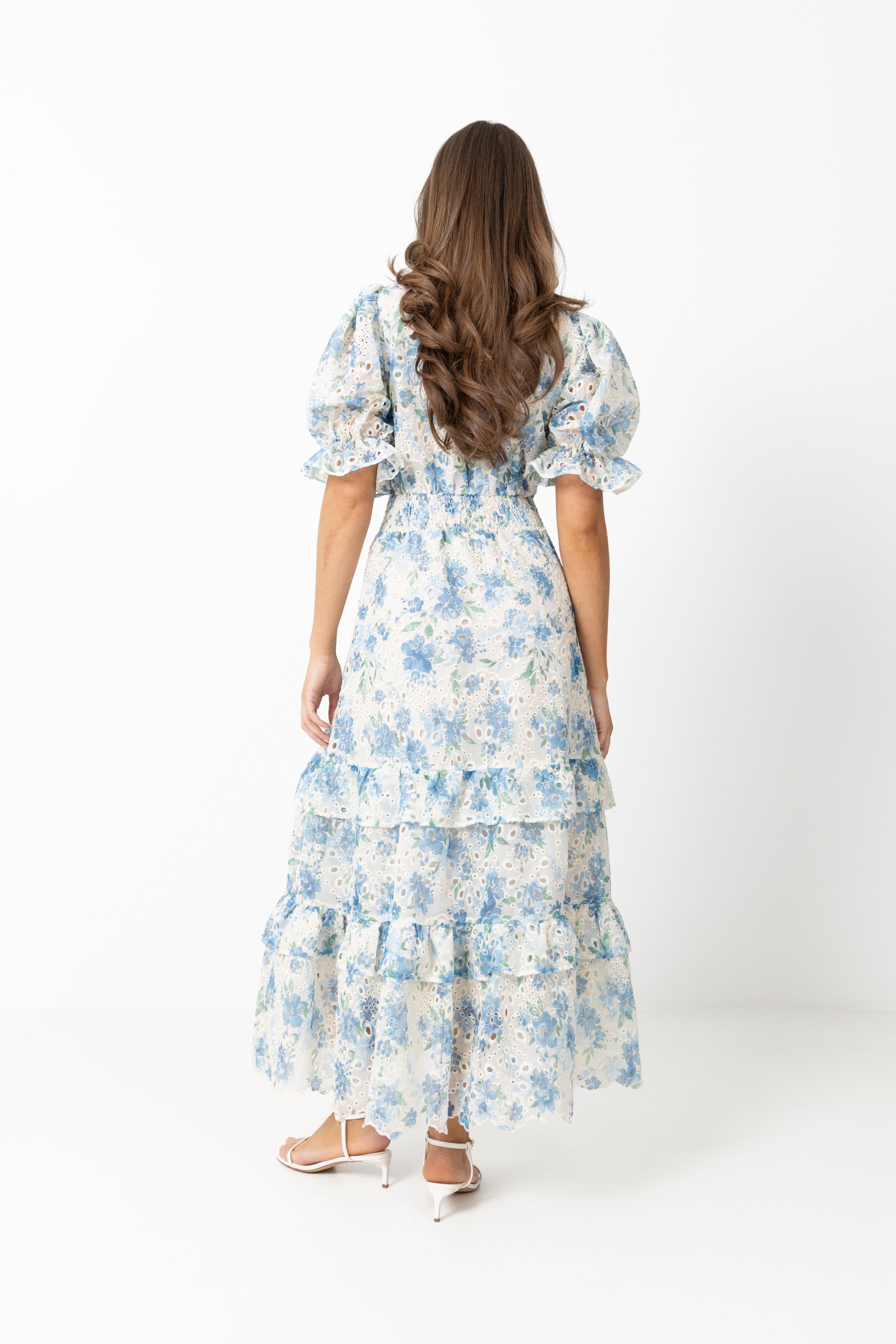 Nanni Flower Maxi Dress - Blue Flower
