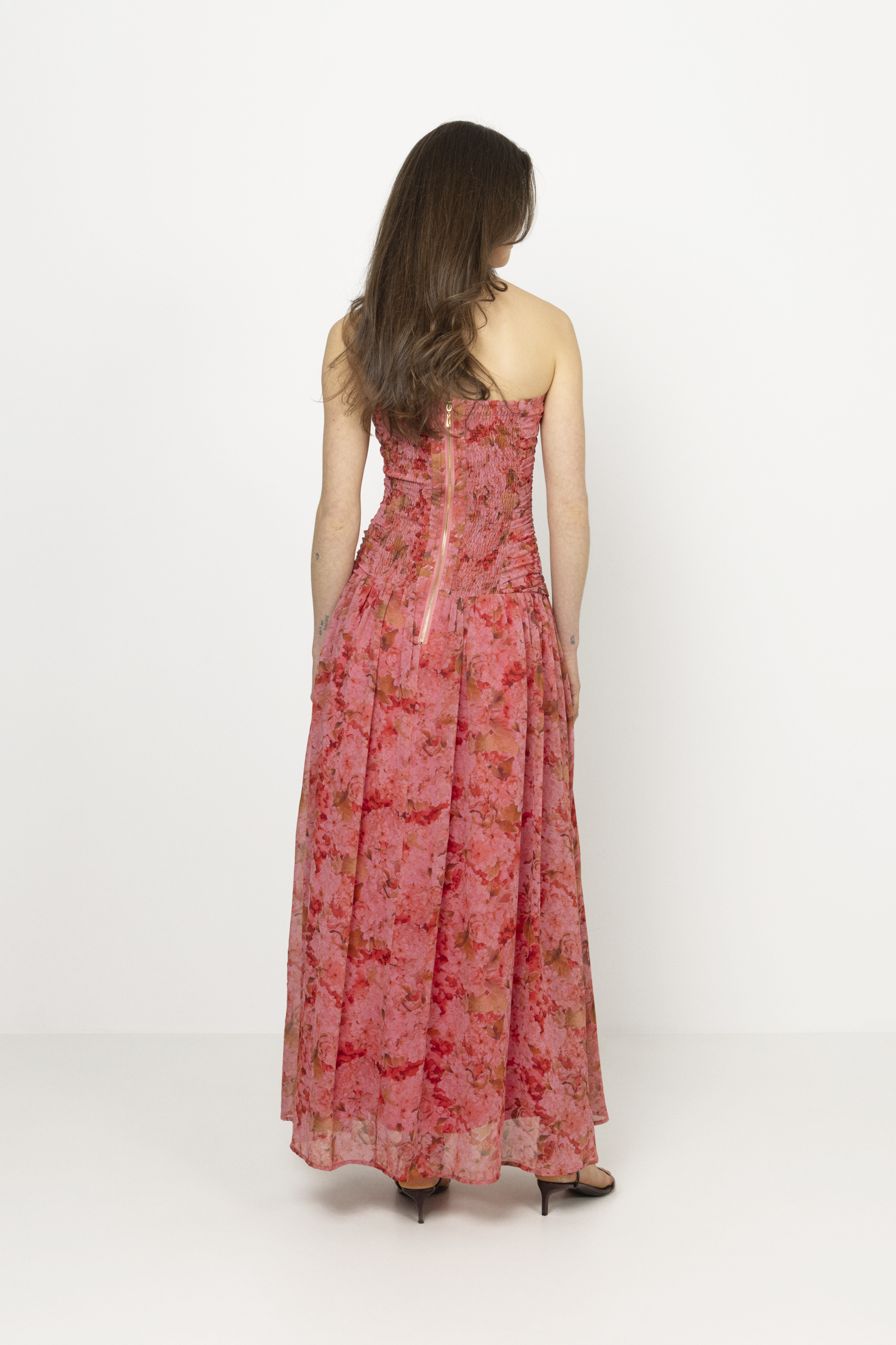 Dagmar Flowy Bandeau Dress - Pink