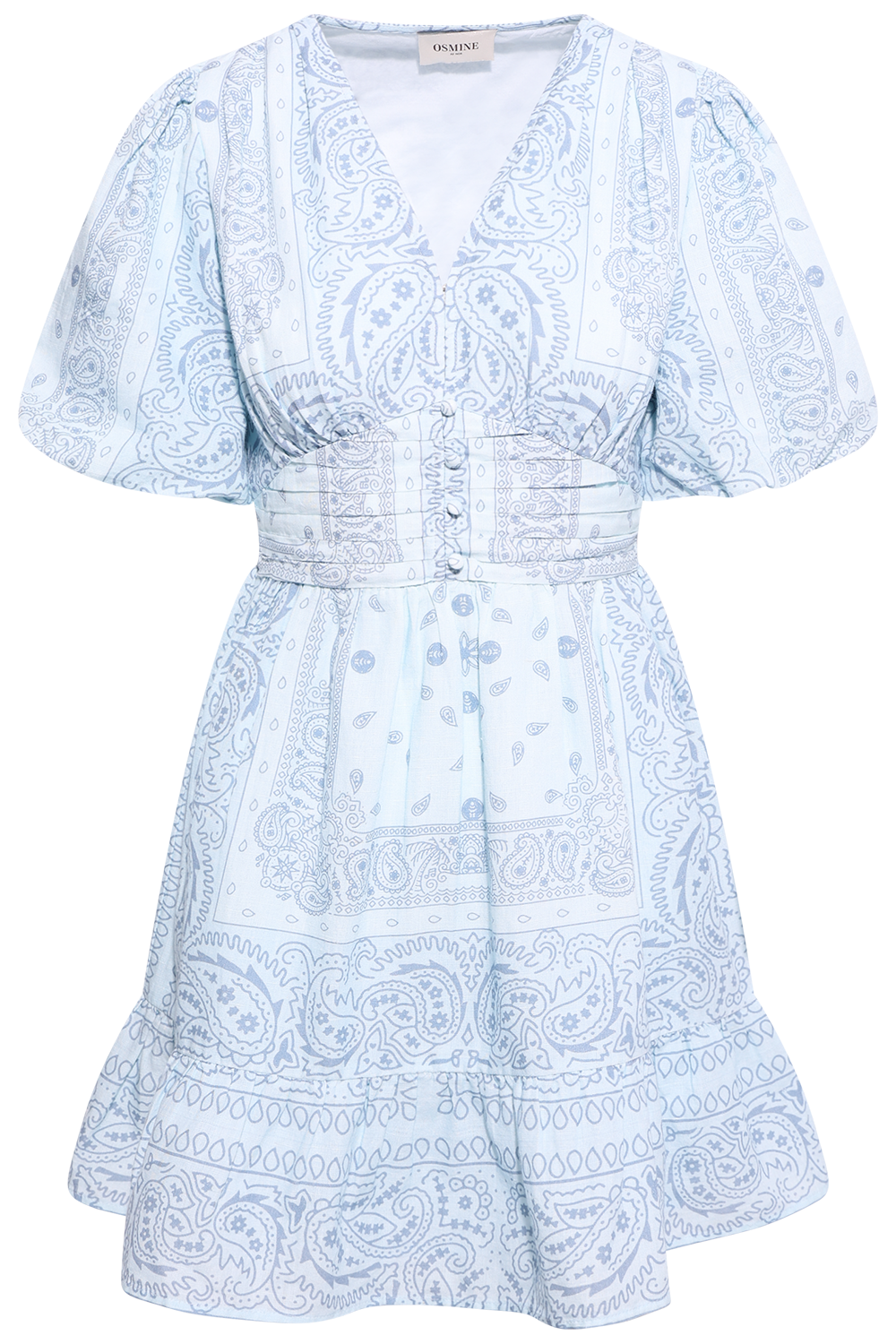 Nordis Paisley Mini Dress - Blue Paisley