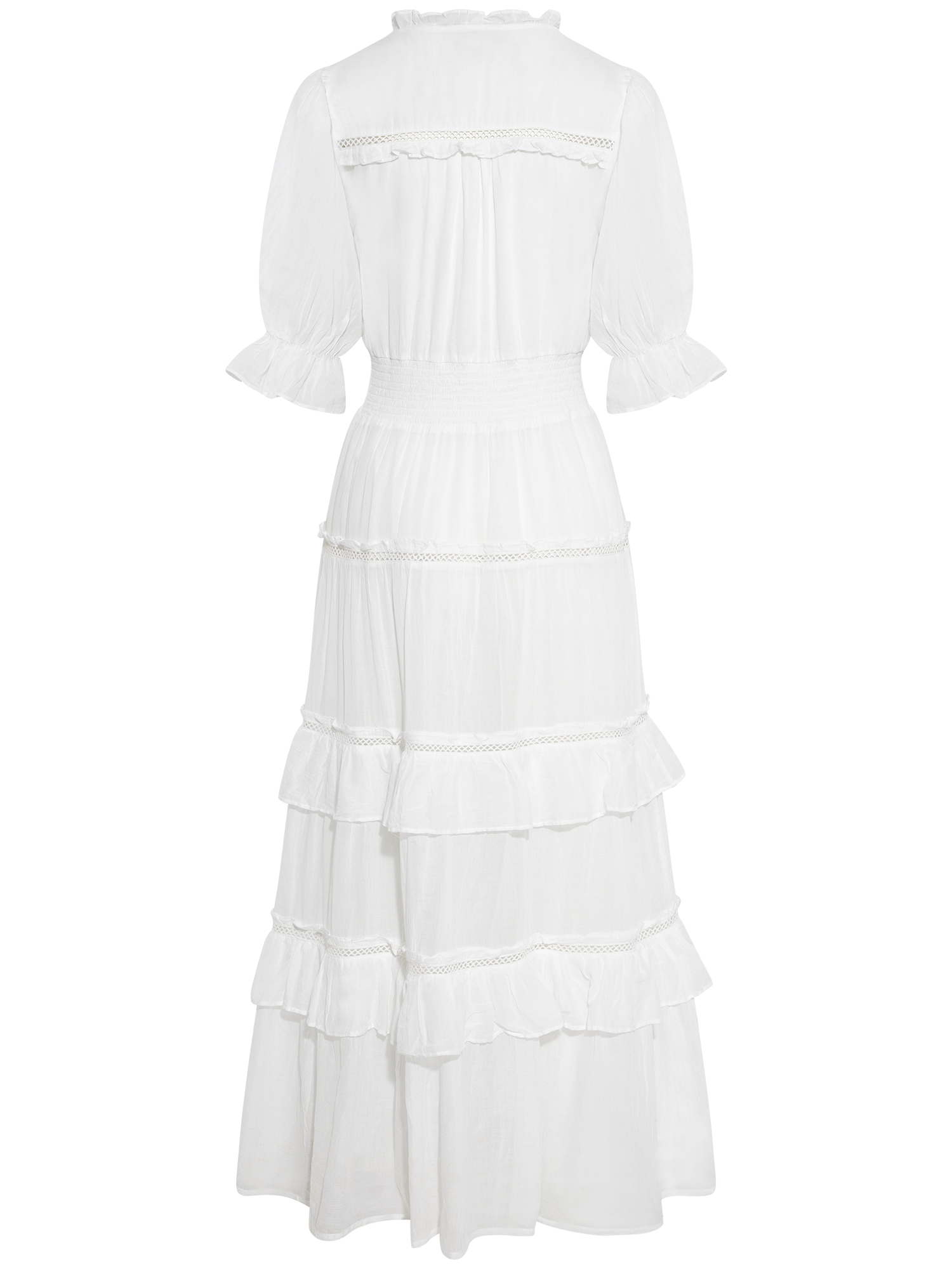 Vera Voile Dress - White