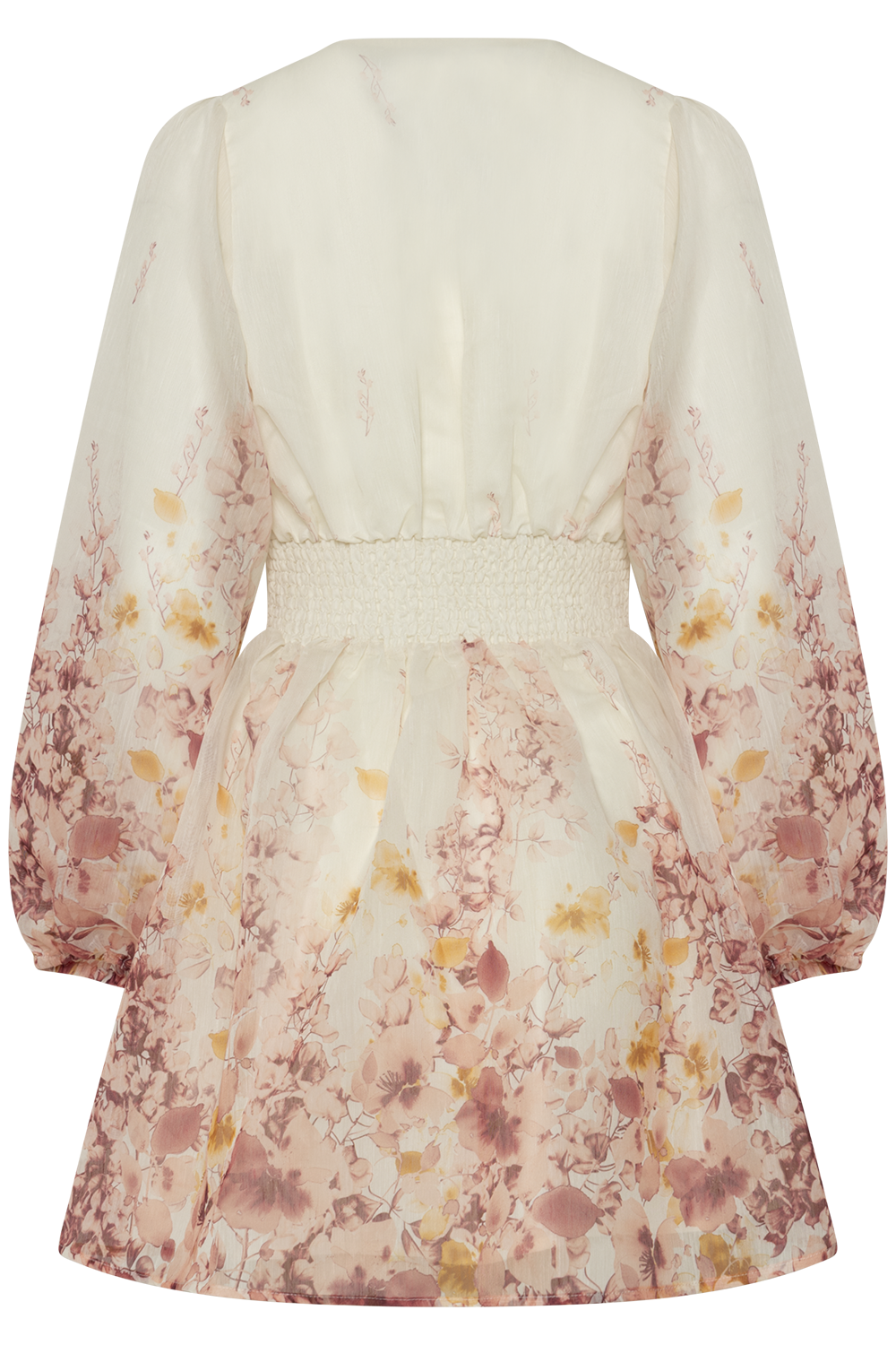 Runa Button Floral Mini Dress - Light Pink Floral
