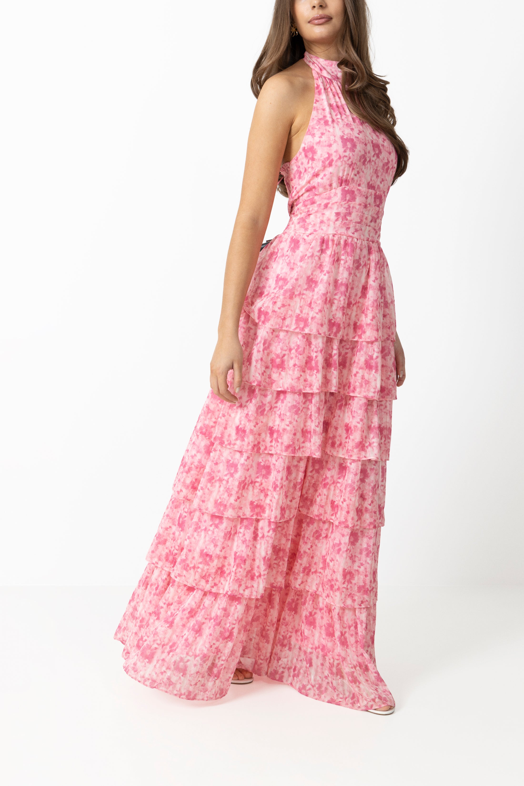 Ingalu Watercolor Dress - Pink