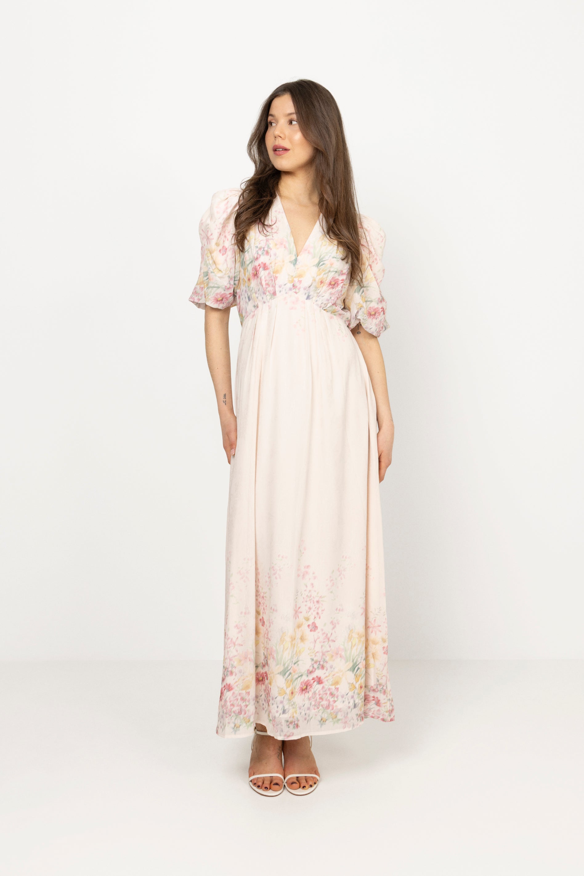 Marlene Chiffon Maxi Dress - Light Pink