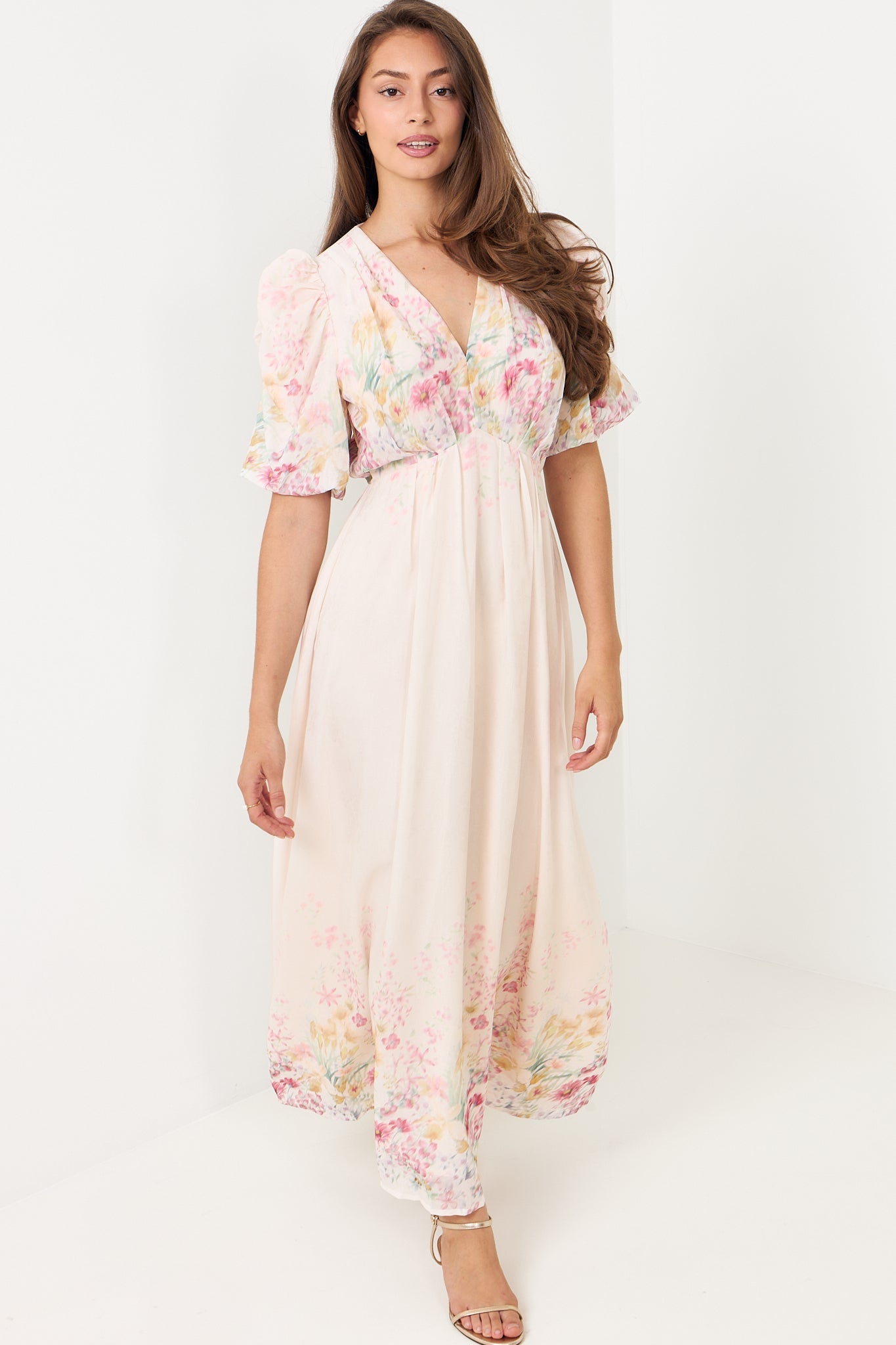 Marlene Chiffon Maxi Dress - Light Pink