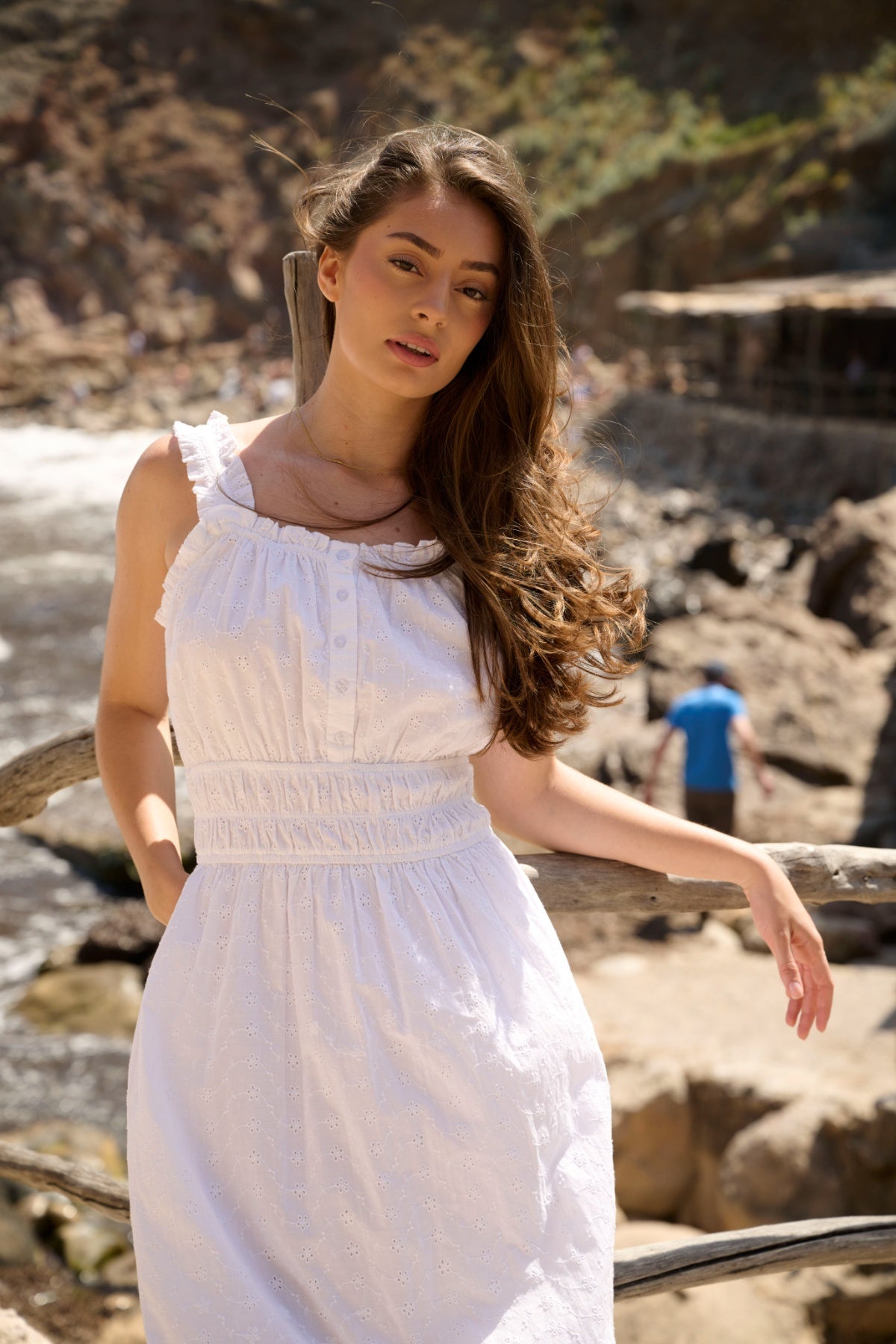 Vilja Cotton Maxi Dress - White