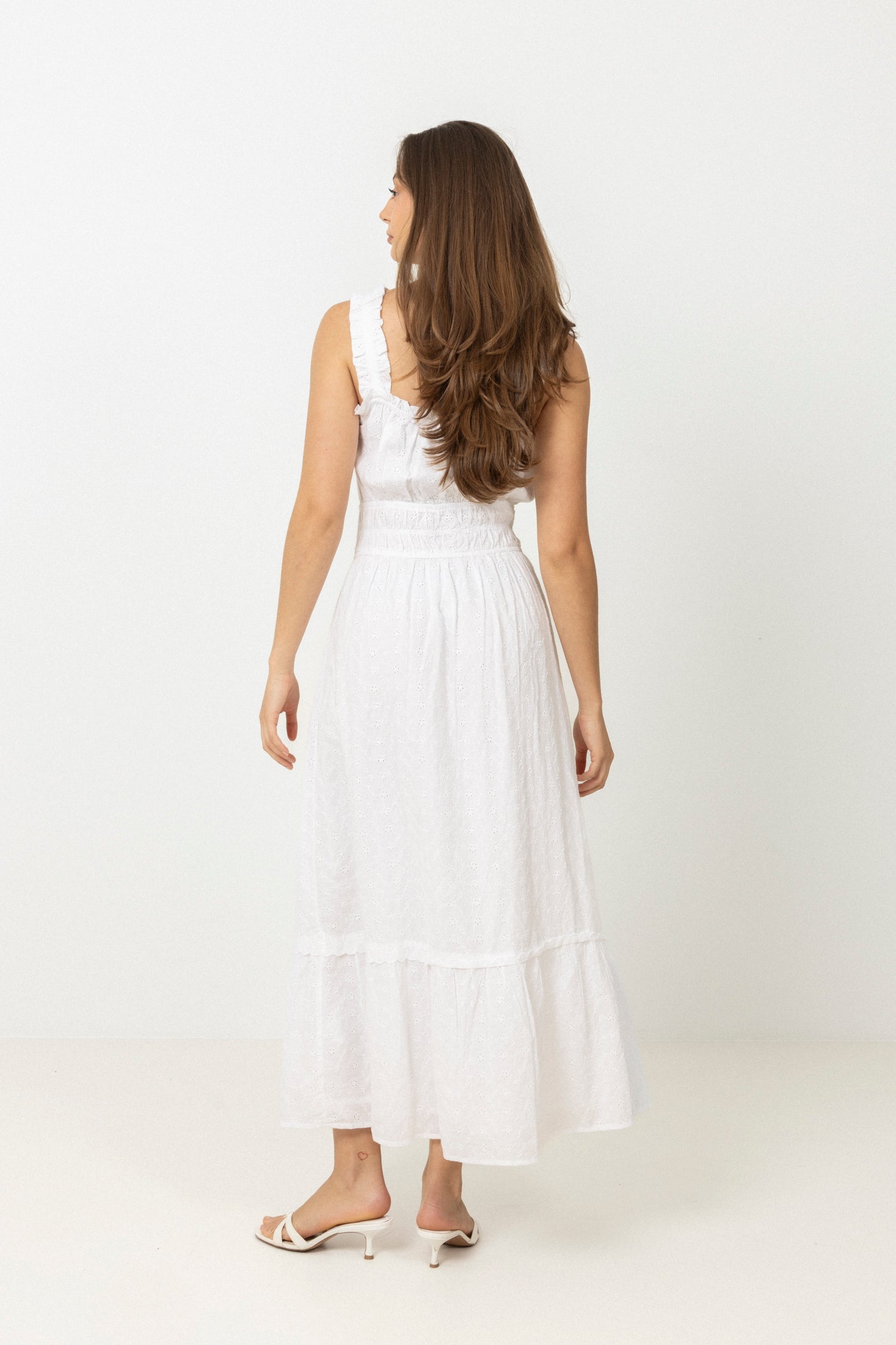 Vilja Cotton Maxi Dress - White