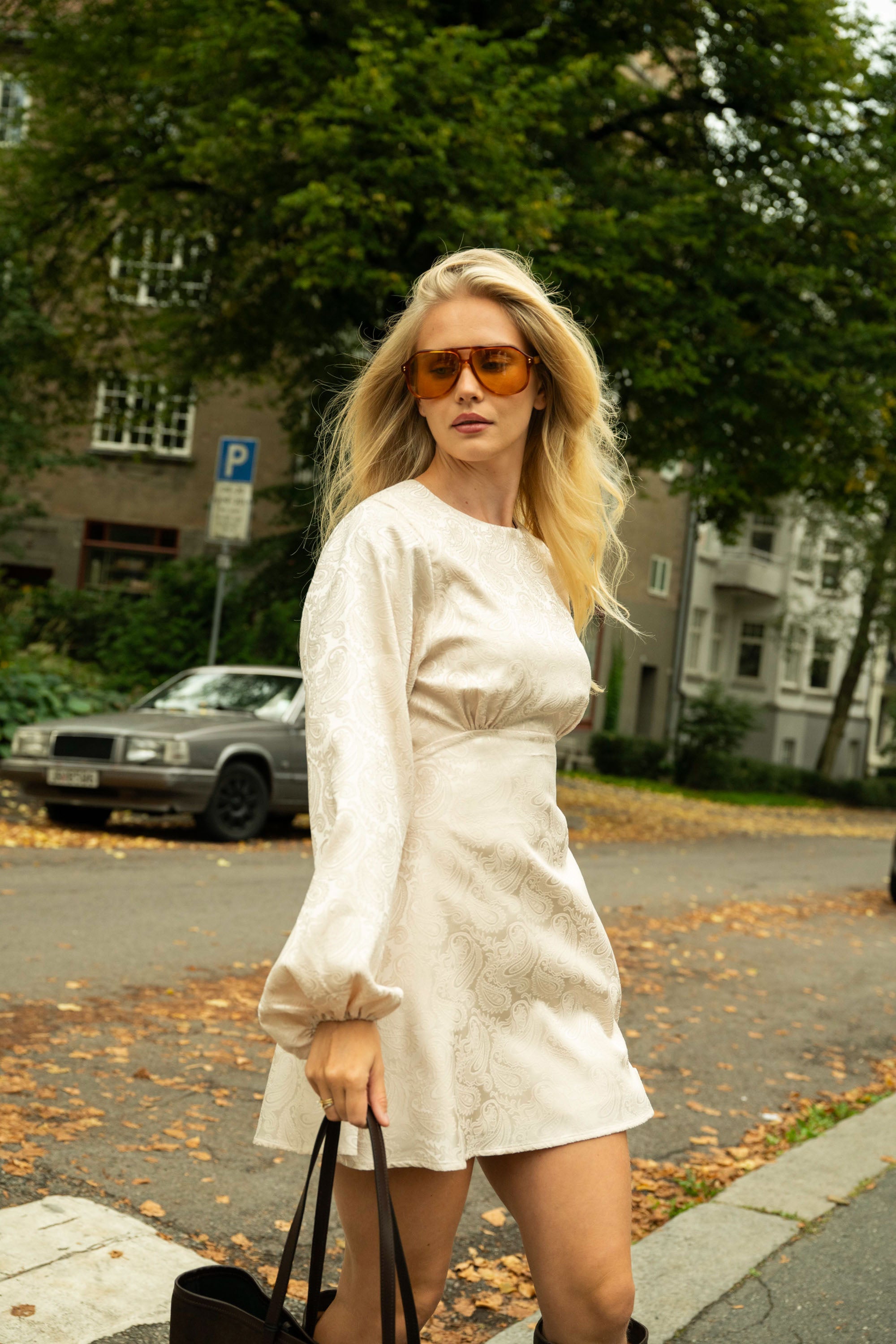 Edda Short Dress - Creme