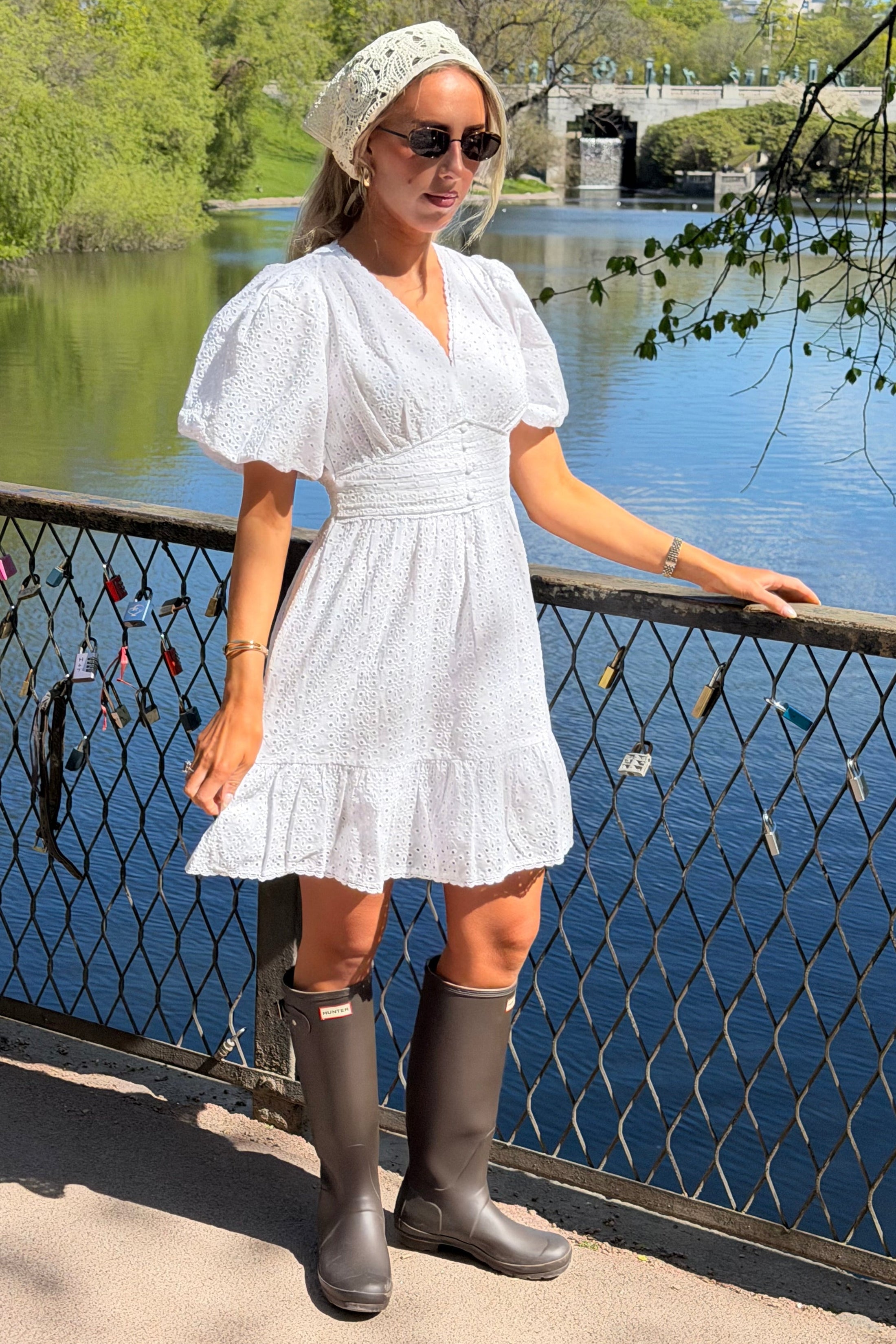 Nordis Embroidery Mini Dress - White
