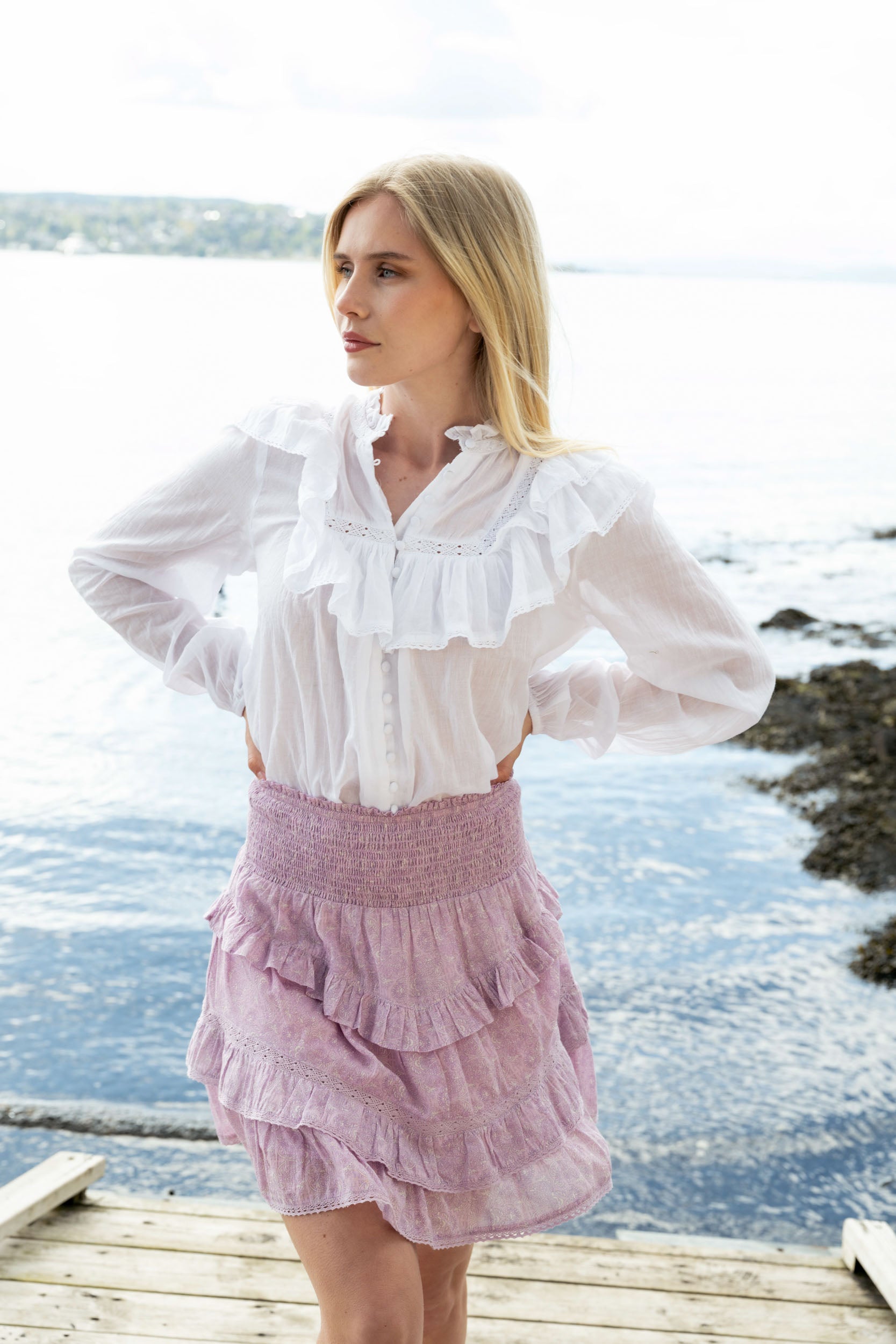 Vilde Paisley Skirt - Pink Paisley