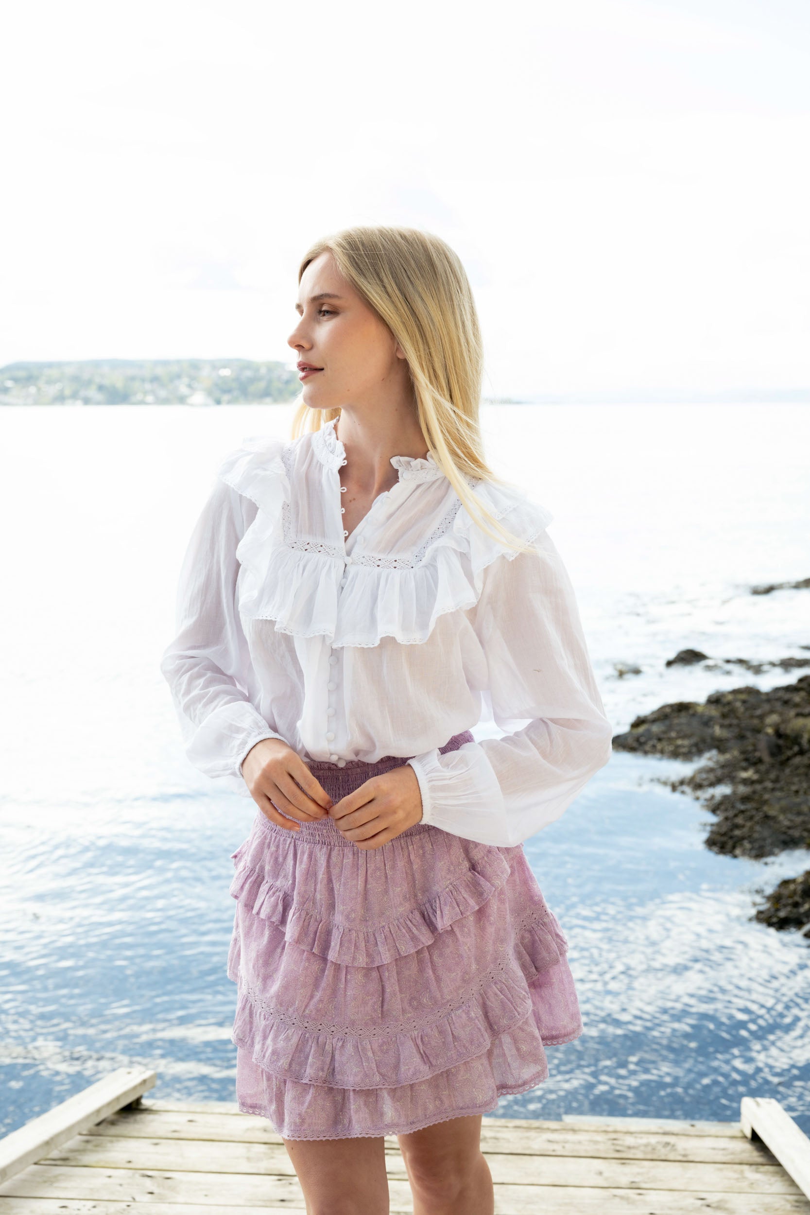 Vilde Paisley Skirt - Pink Paisley