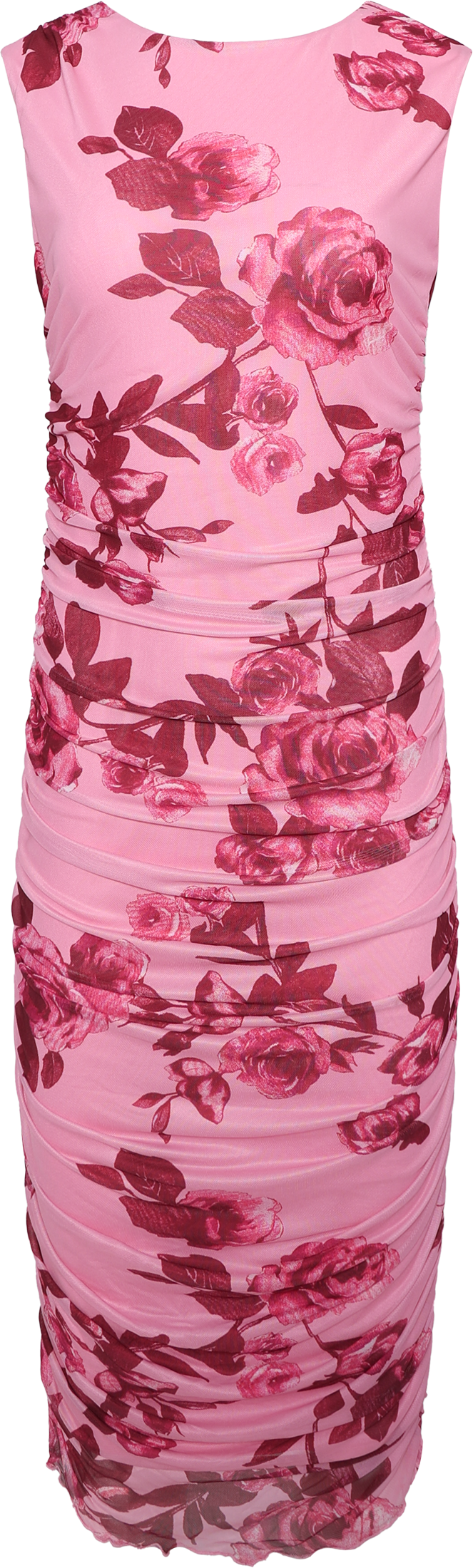 Hilda Mesh Midi Dress - Pink