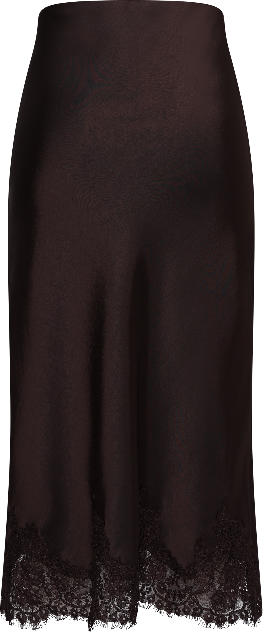 Stinalill Satin Lace Skirt - Dark Brown