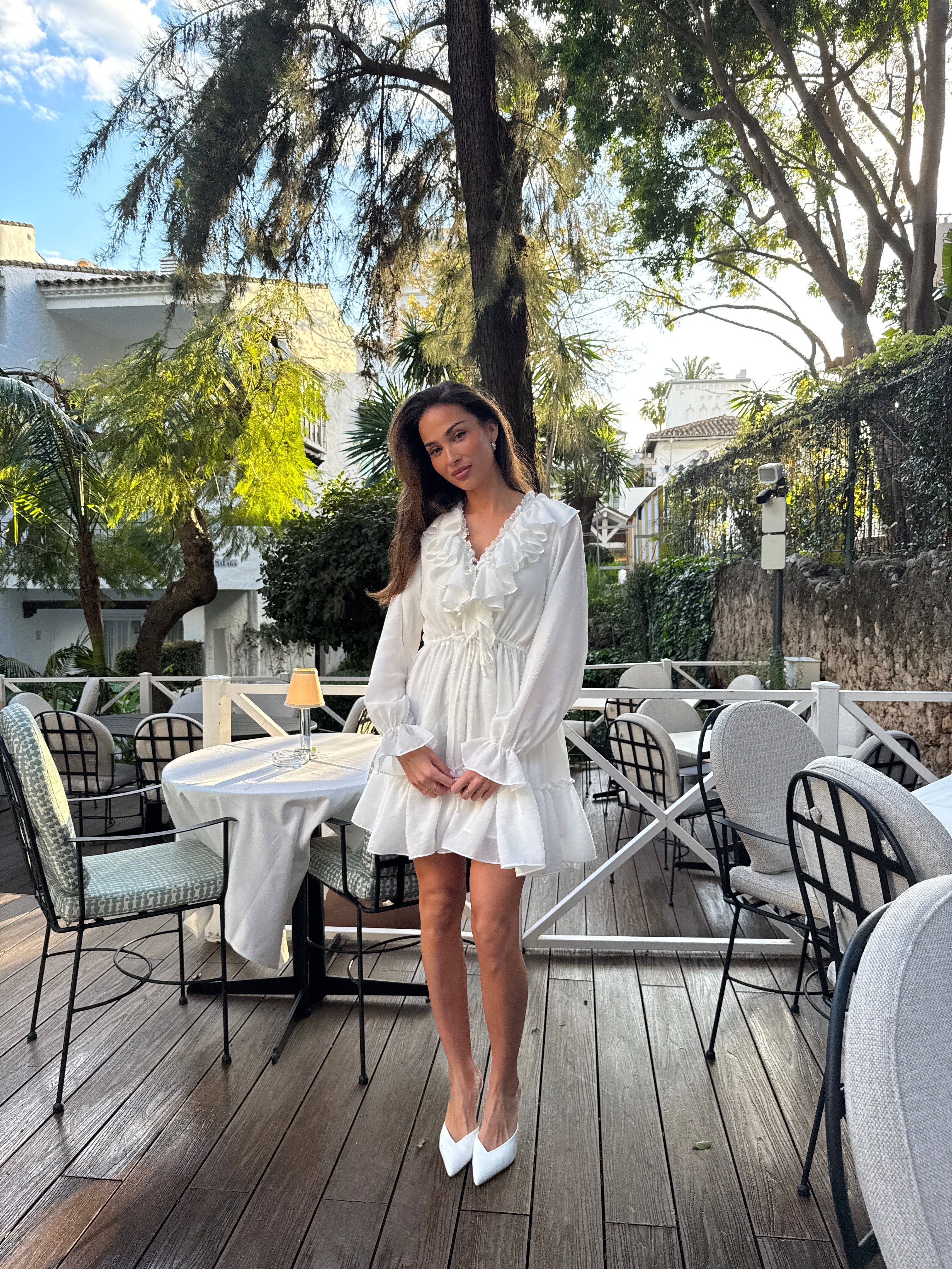 Aldora Boho Dress - White