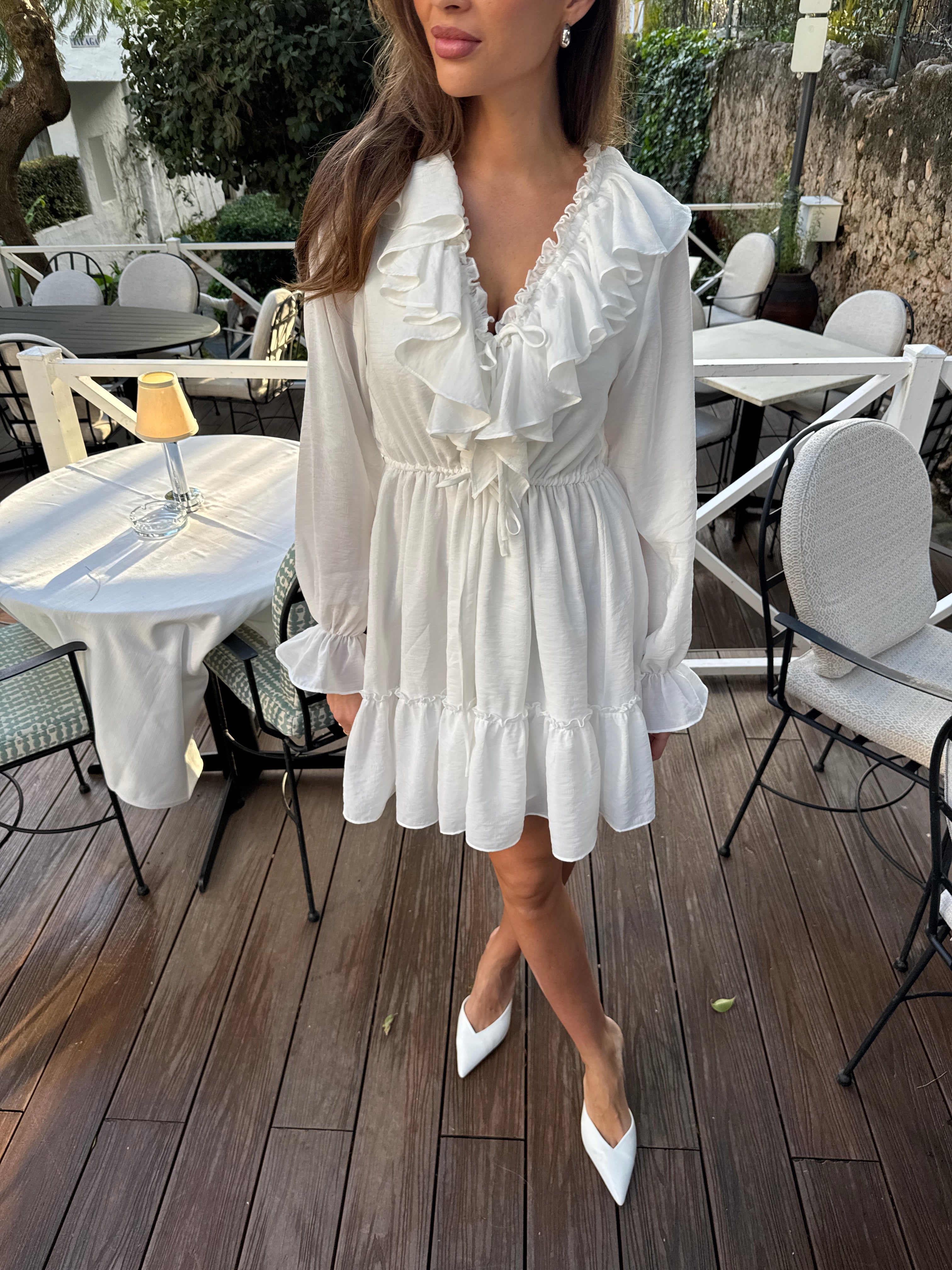 Aldora Boho Dress - White